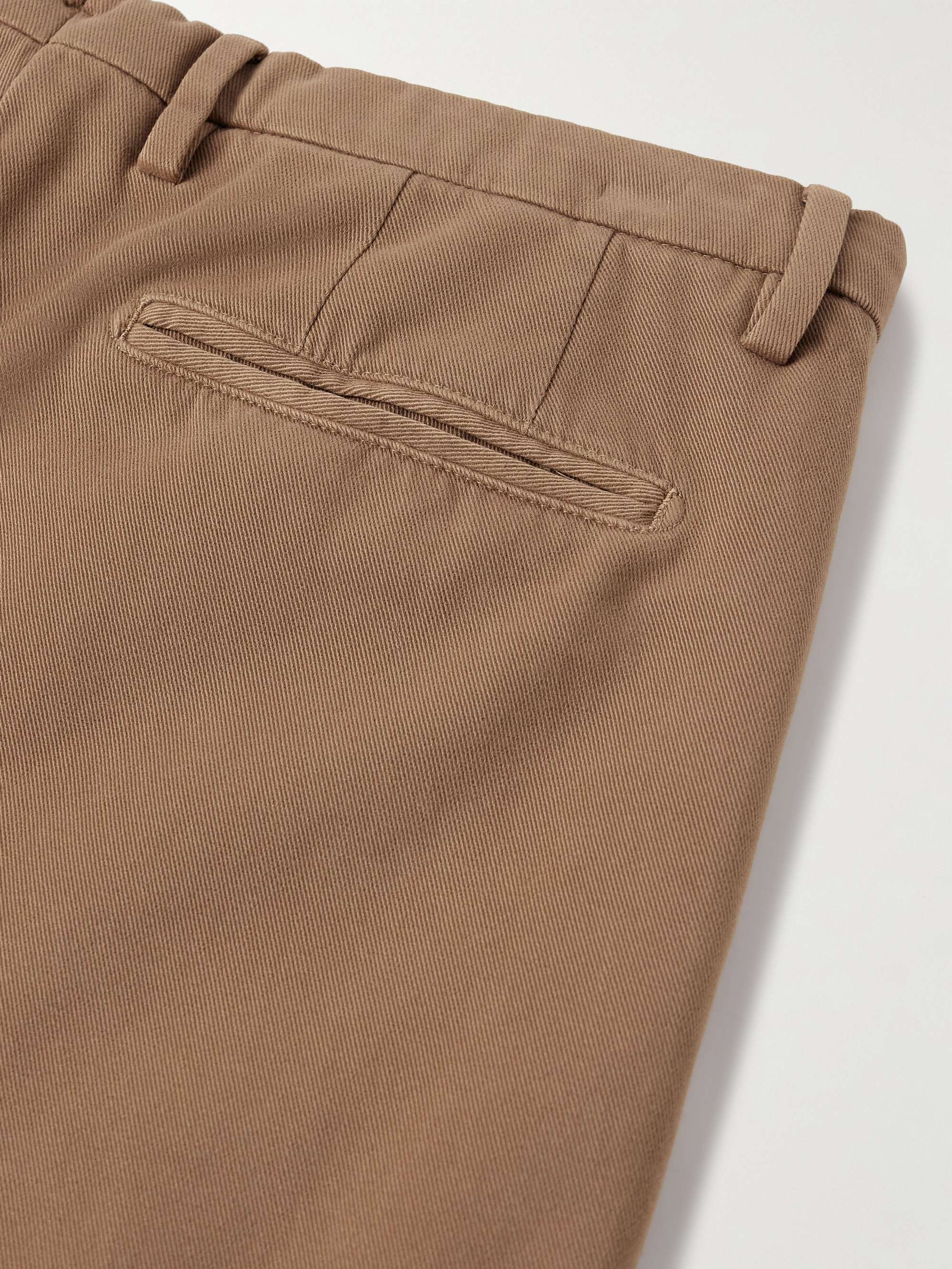Slim-Fit Straight-Leg Garment-Dyed Cotton-Blend Twill Suit Trousers view