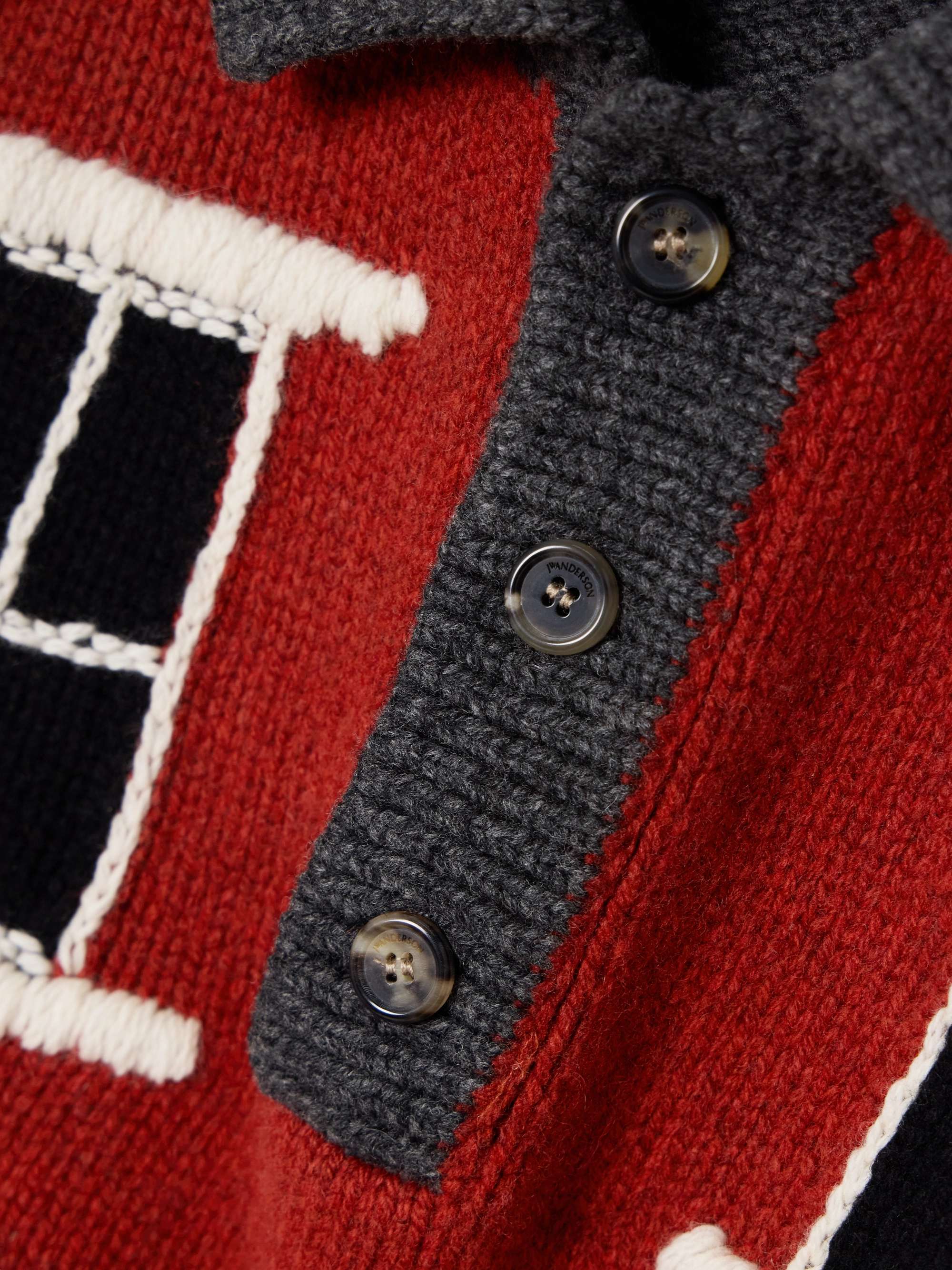 House intarsia wool polo sweater view