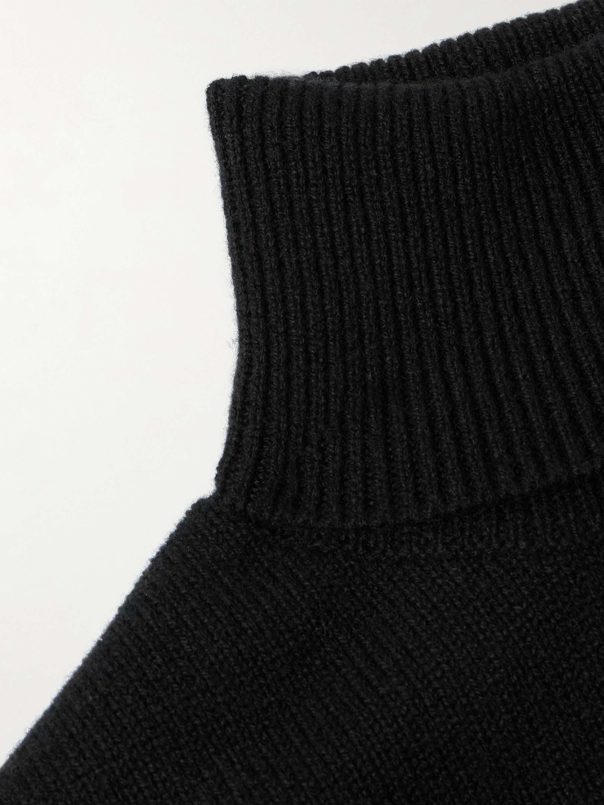 Slim-Fit Appliquéd Cashmere Rollneck Sweater view