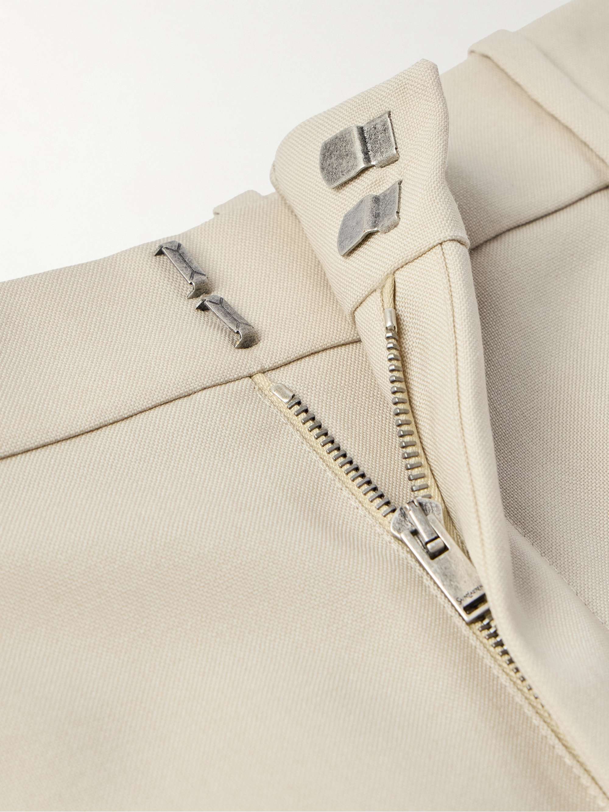 Tapered Pleated Grain de Poudre Wool Trousers view
