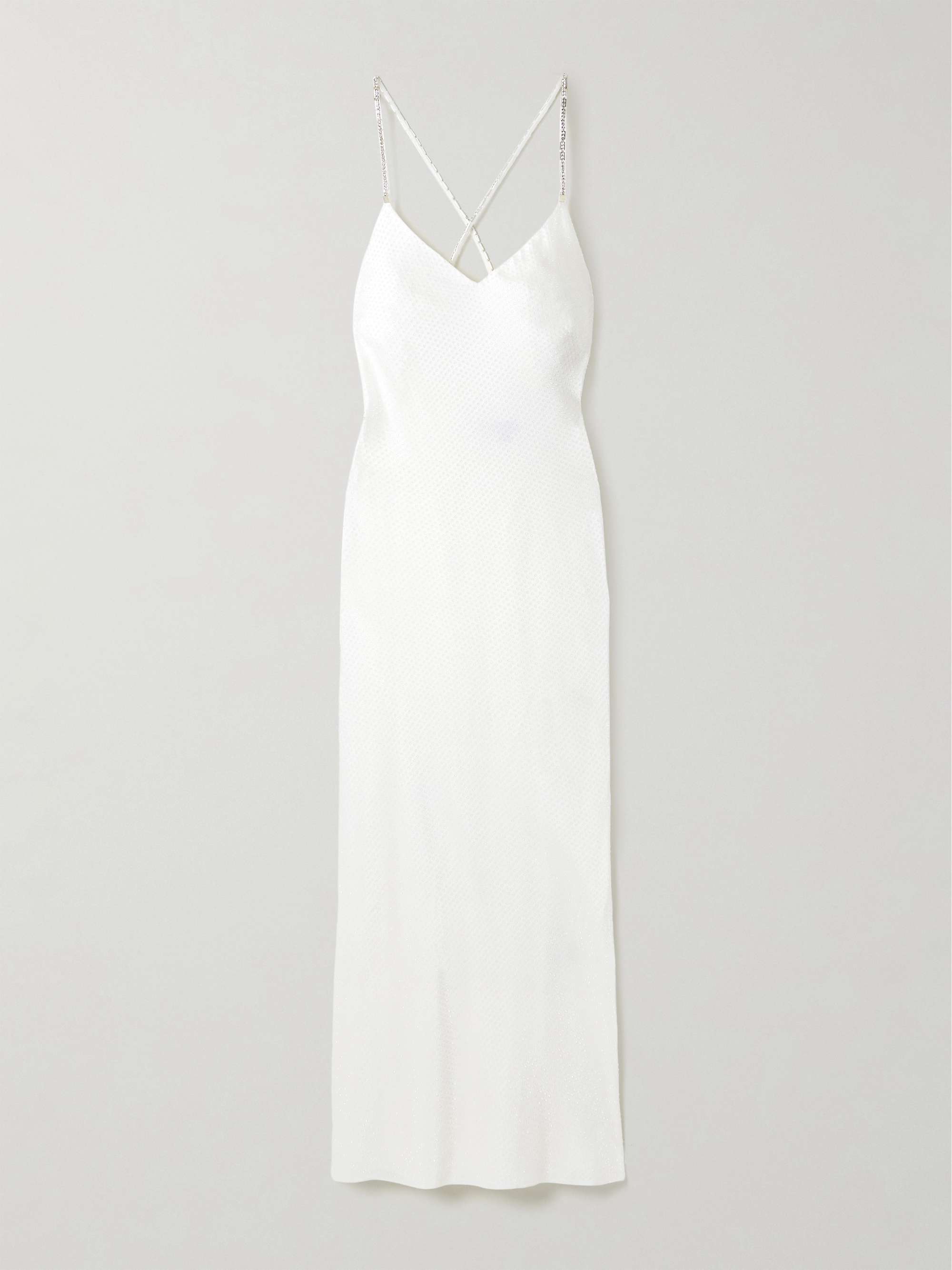 Shanna crystal-embellished satin-crepe midi dress hero visual