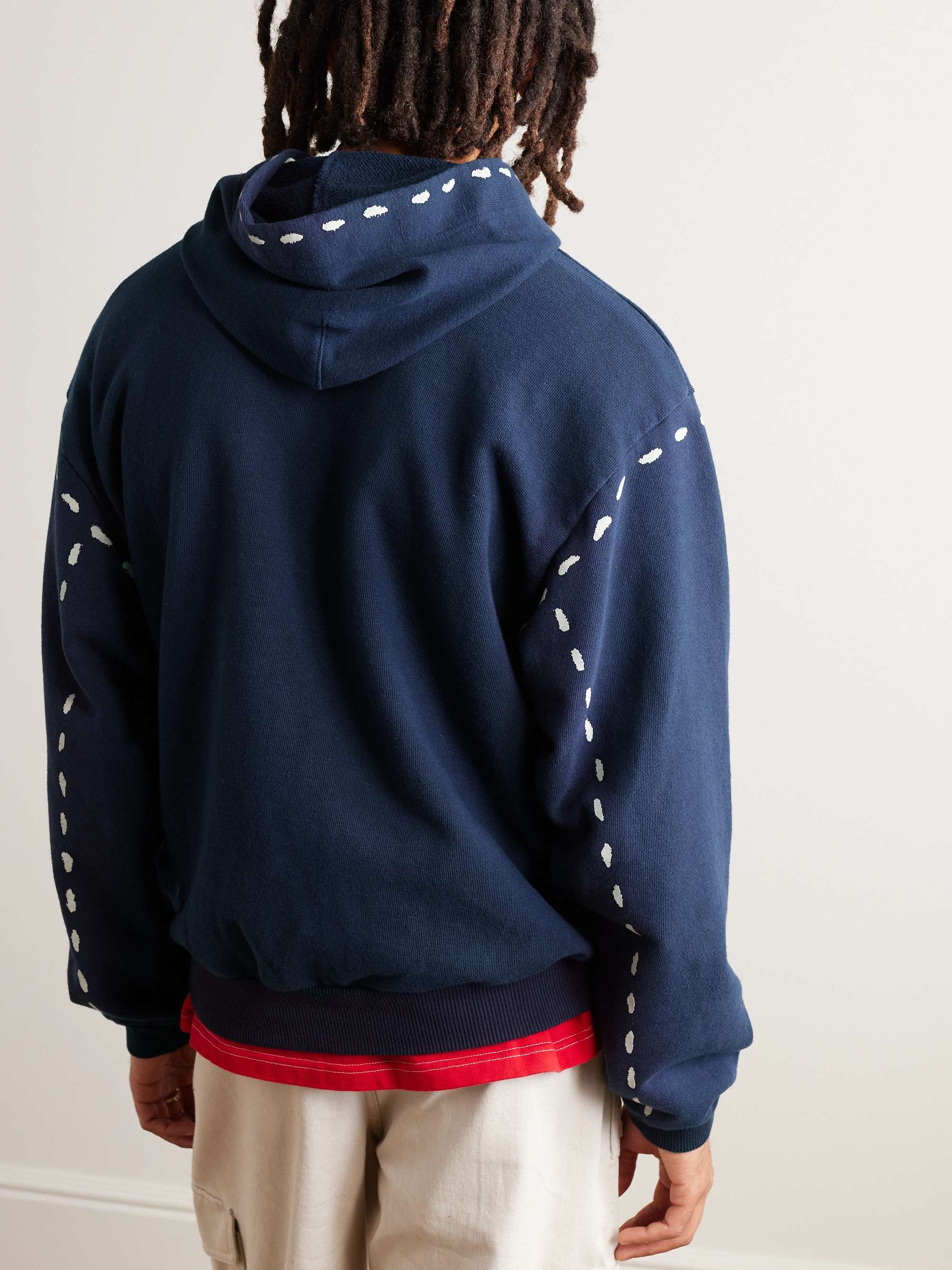 Marionette Printed Cotton-Jersey Hoodie view