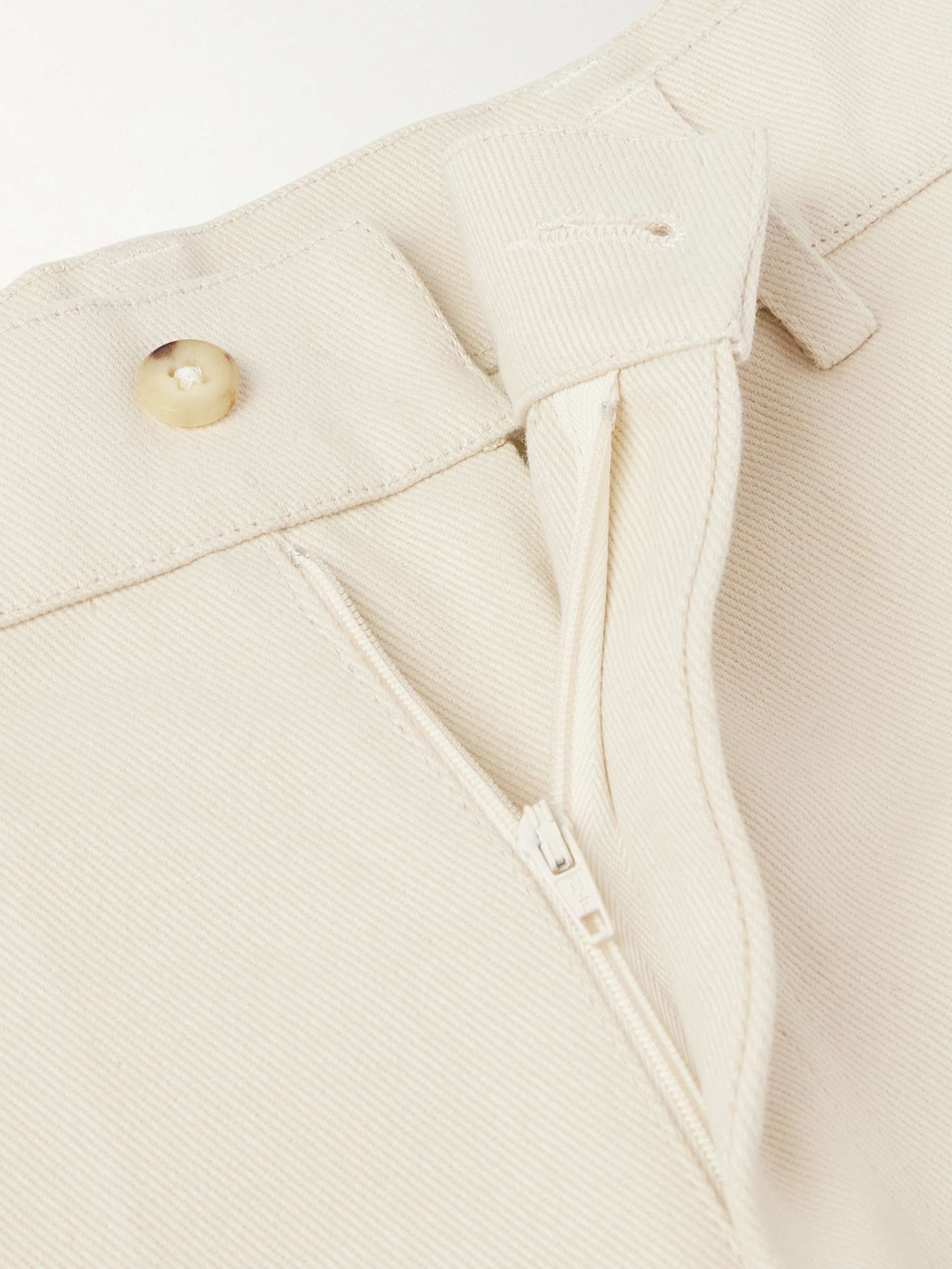 Balloon Straight-Leg Cotton-Drill Trousers view
