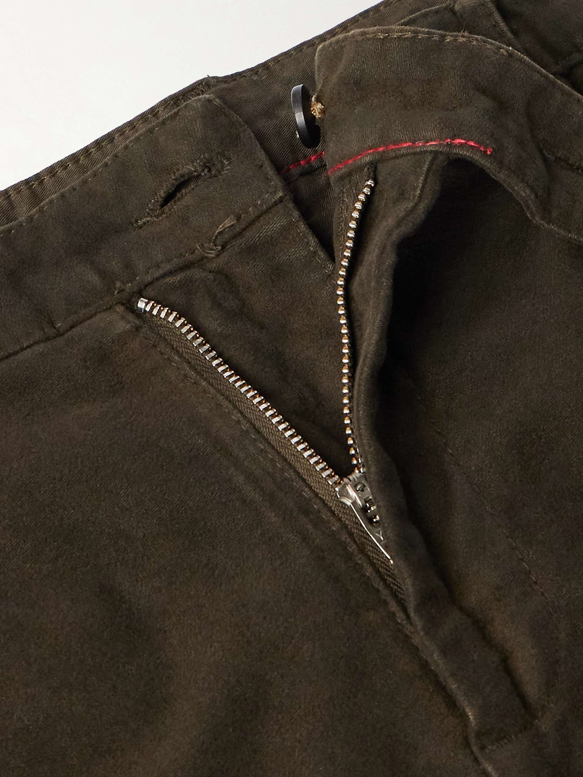 Straight-Leg Cotton-Moleskin Trousers view