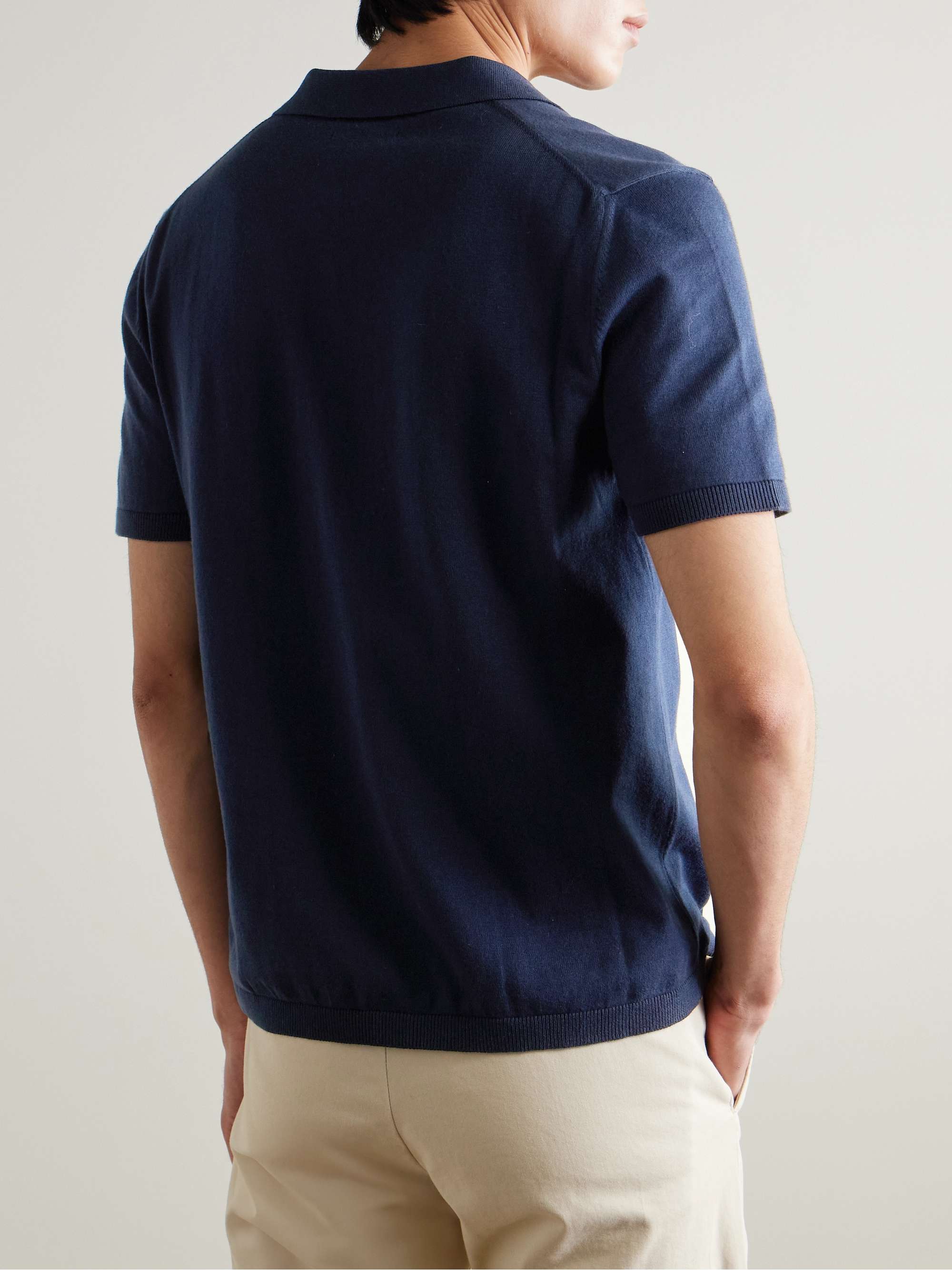 Coast Open-Collar Cotton Polo Shirt view