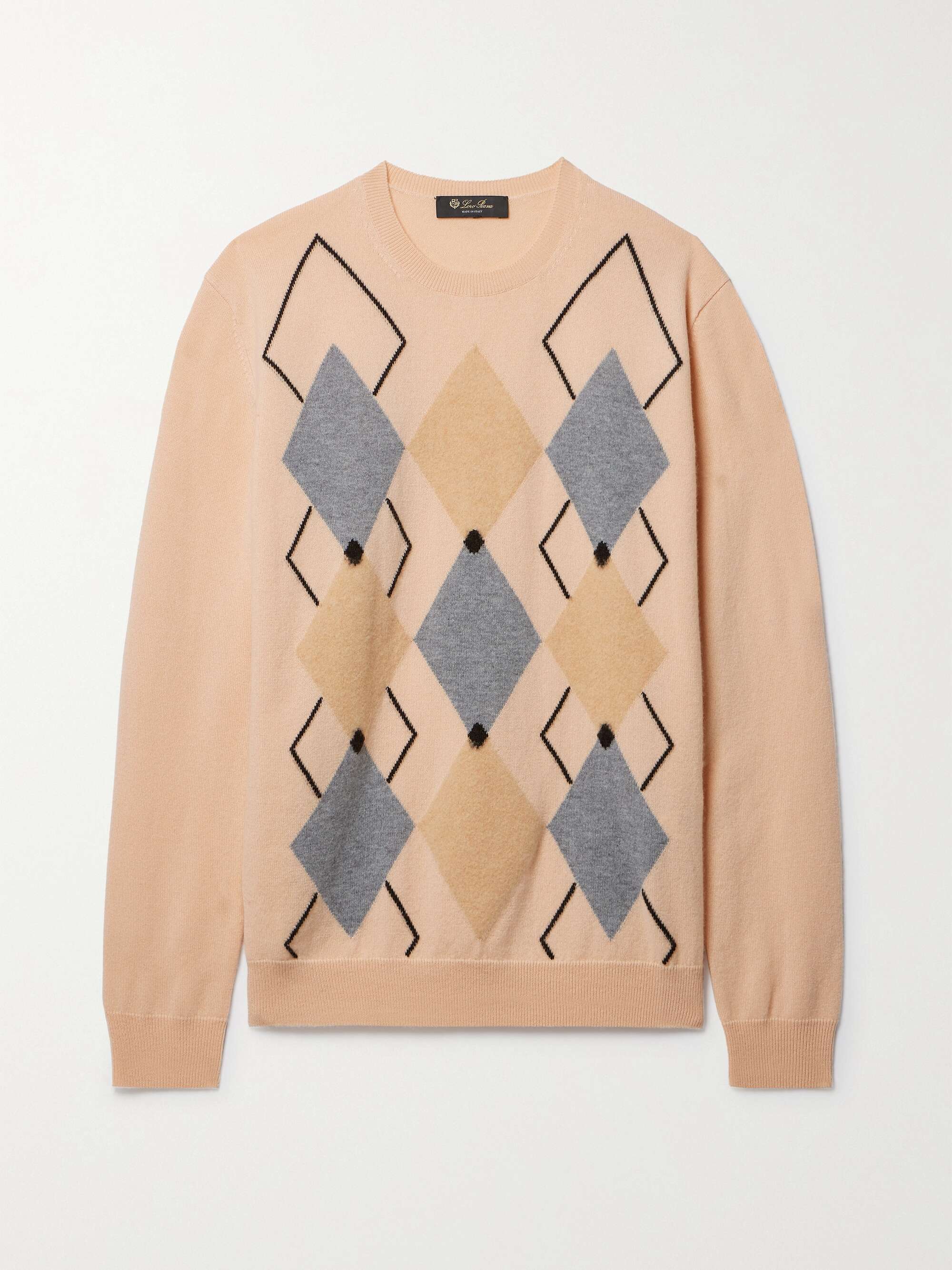 Lower Hutt argyle intarsia-knit cashmere sweater hero visual