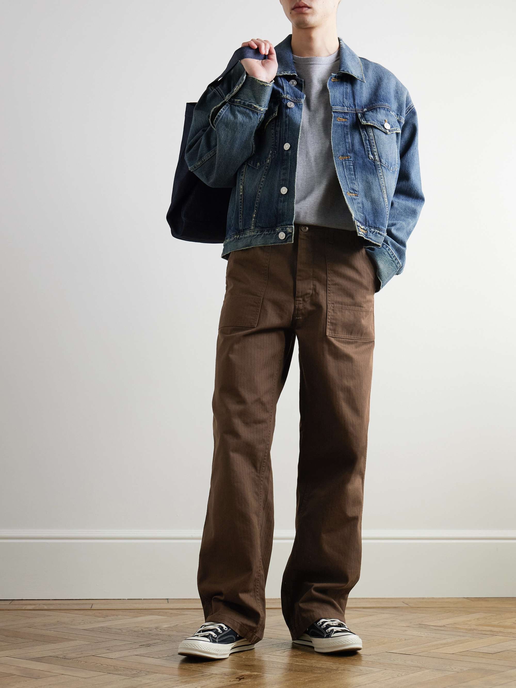 Tuff Tony Straight-Leg Organic Cotton-Twill Trousers view