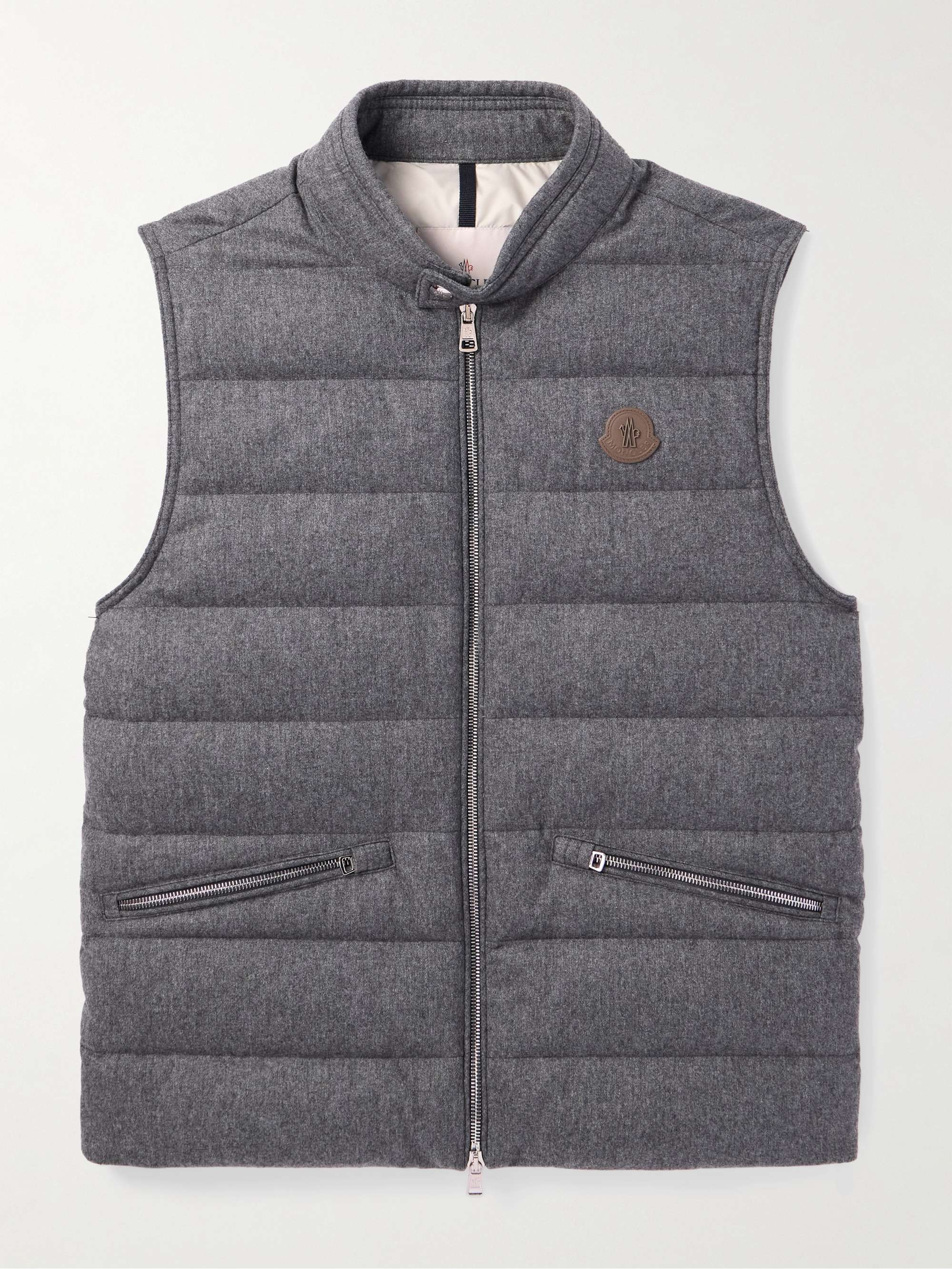 Gallienne Slim-Fit Logo-Appliquéd Quilted Flannel Down Gilet hero visual