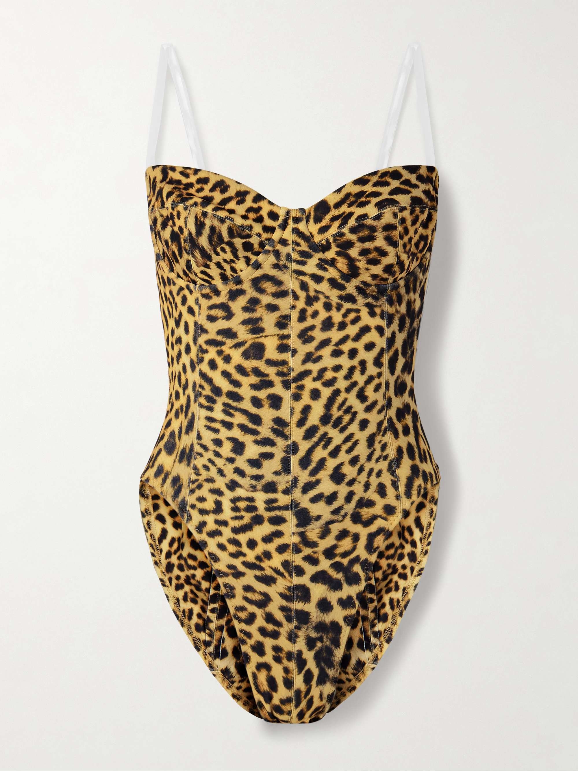 Mio strapless leopard-print swimsuit hero visual