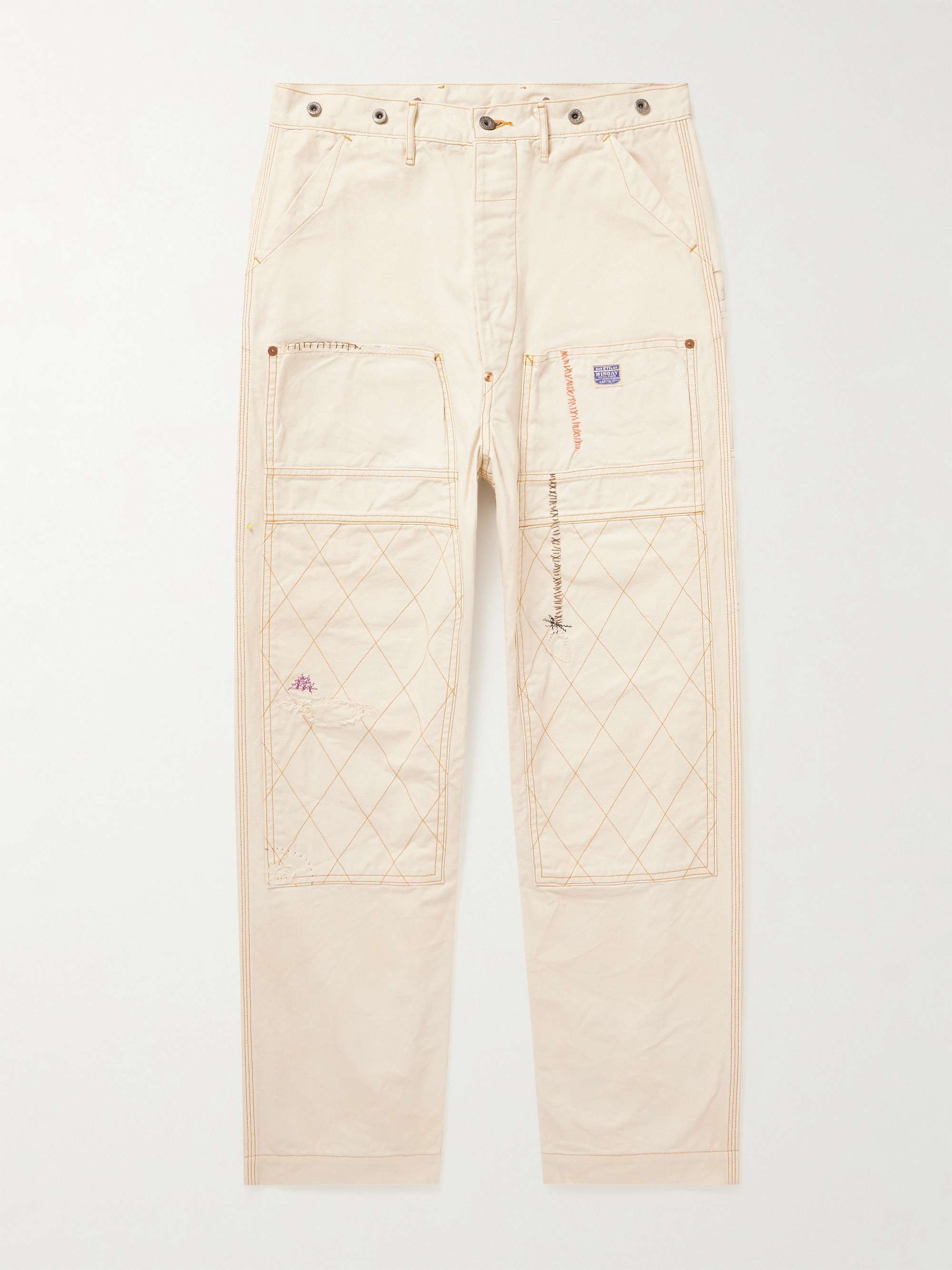 Lumber Embroidered Straight-Leg Cotton-Canvas Cargo Trousers hero visual