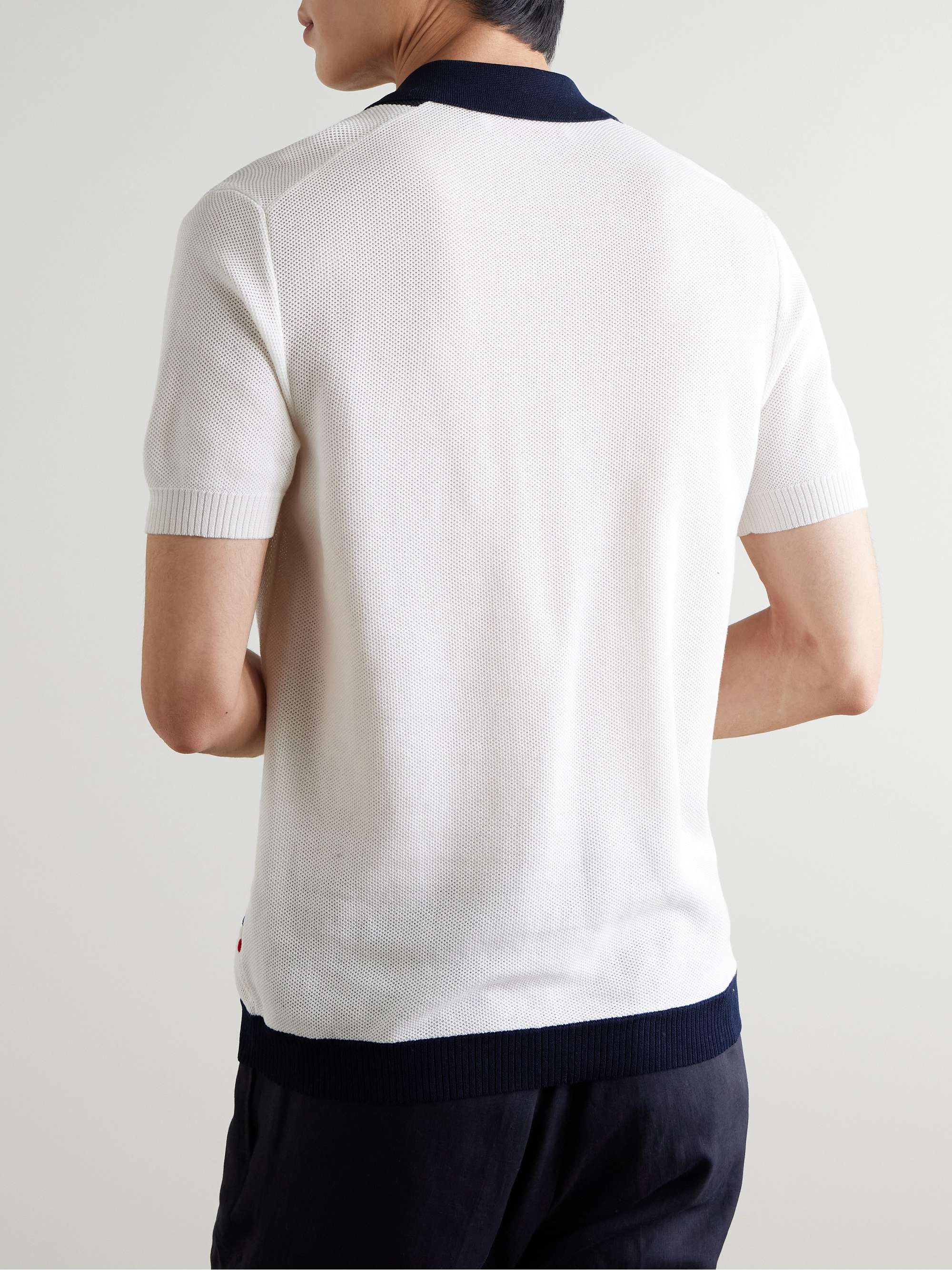 Tiernan Striped Mercerised Organic Cotton Piqué Shirt view
