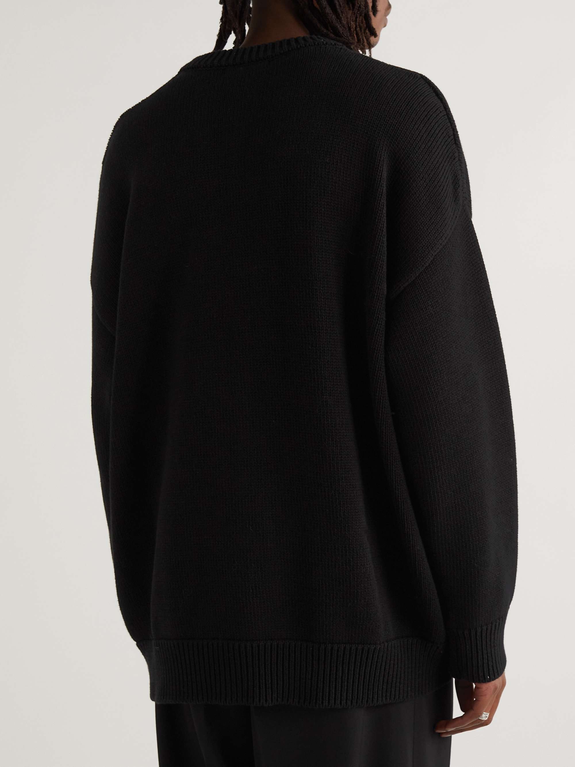 Crystal-Embellished Cotton Sweater view