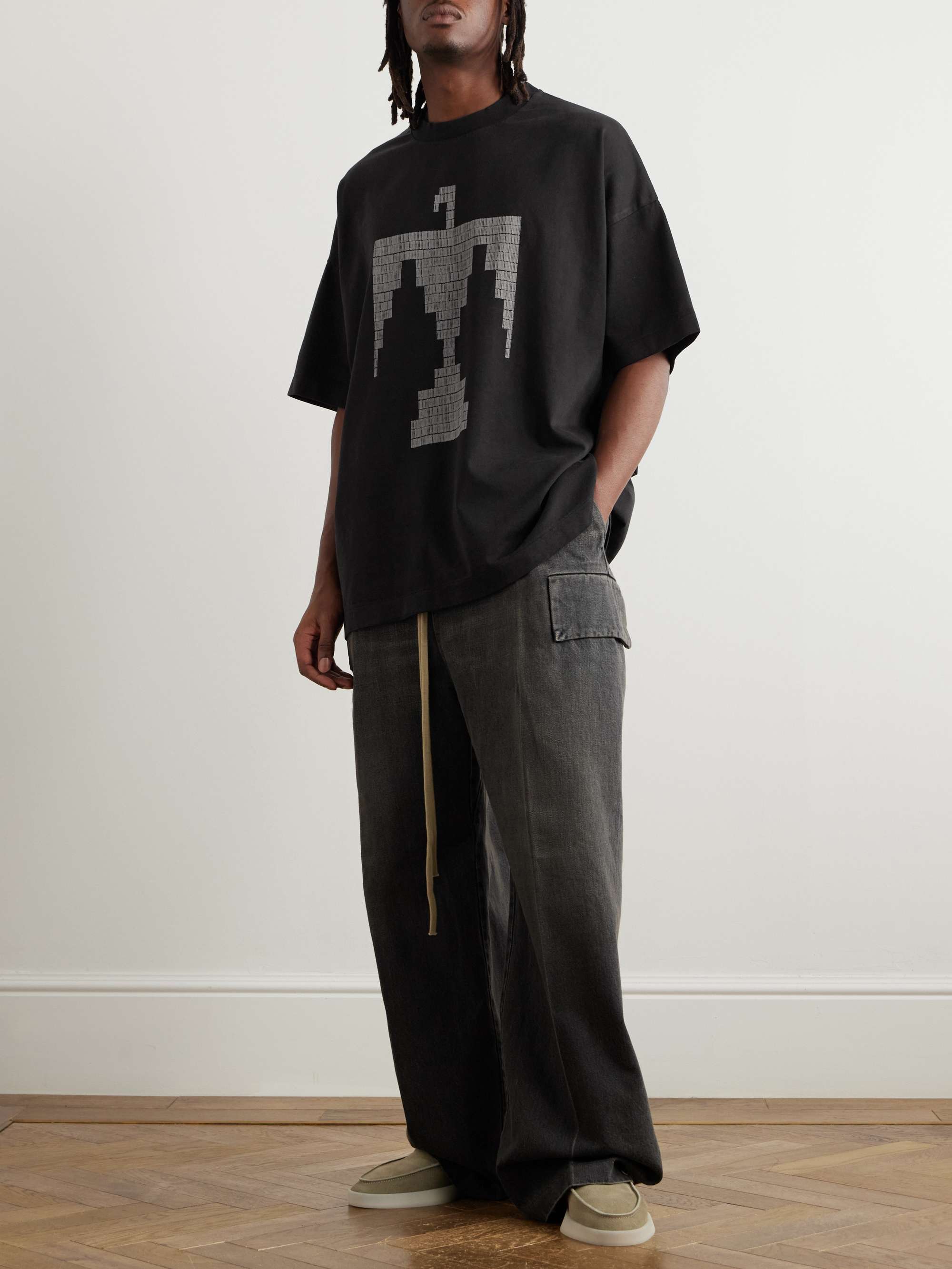 Thunderbird Oversized Printed Cotton-Jersey T-Shirt view