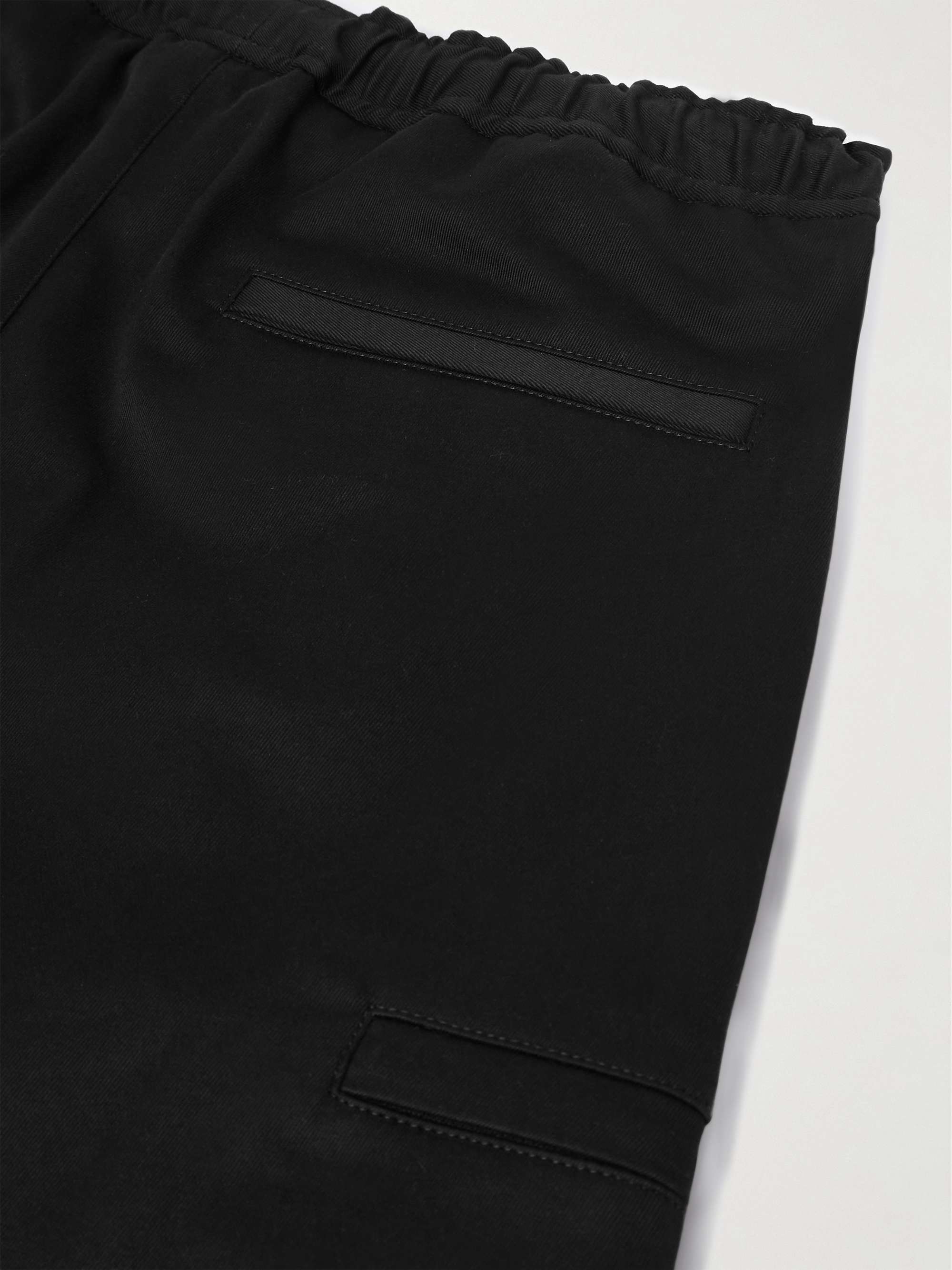 Straight-Leg Logo-Appliquèd Cotton-Blend Gabardine Trousers view