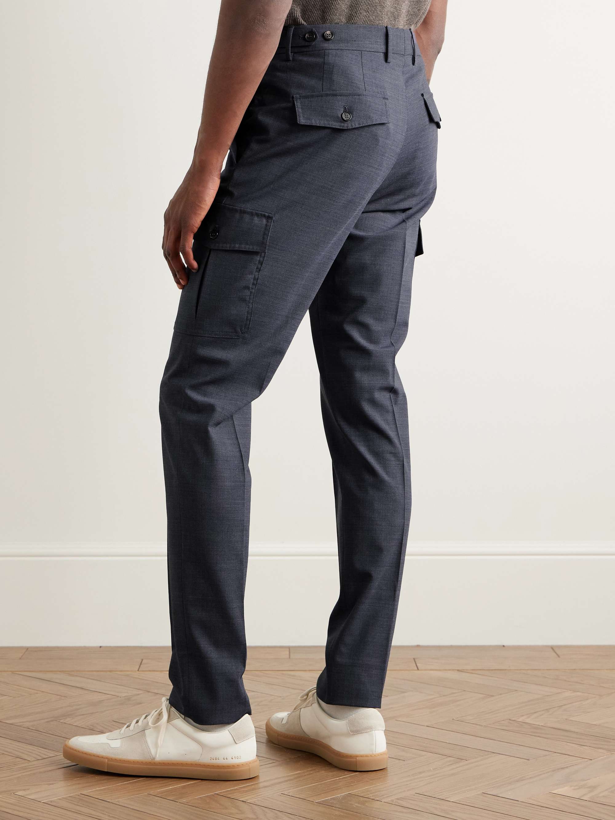 Venezia 1951 Slim-Fit Tapered Stretch Virgin Wool Cargo Trousers view