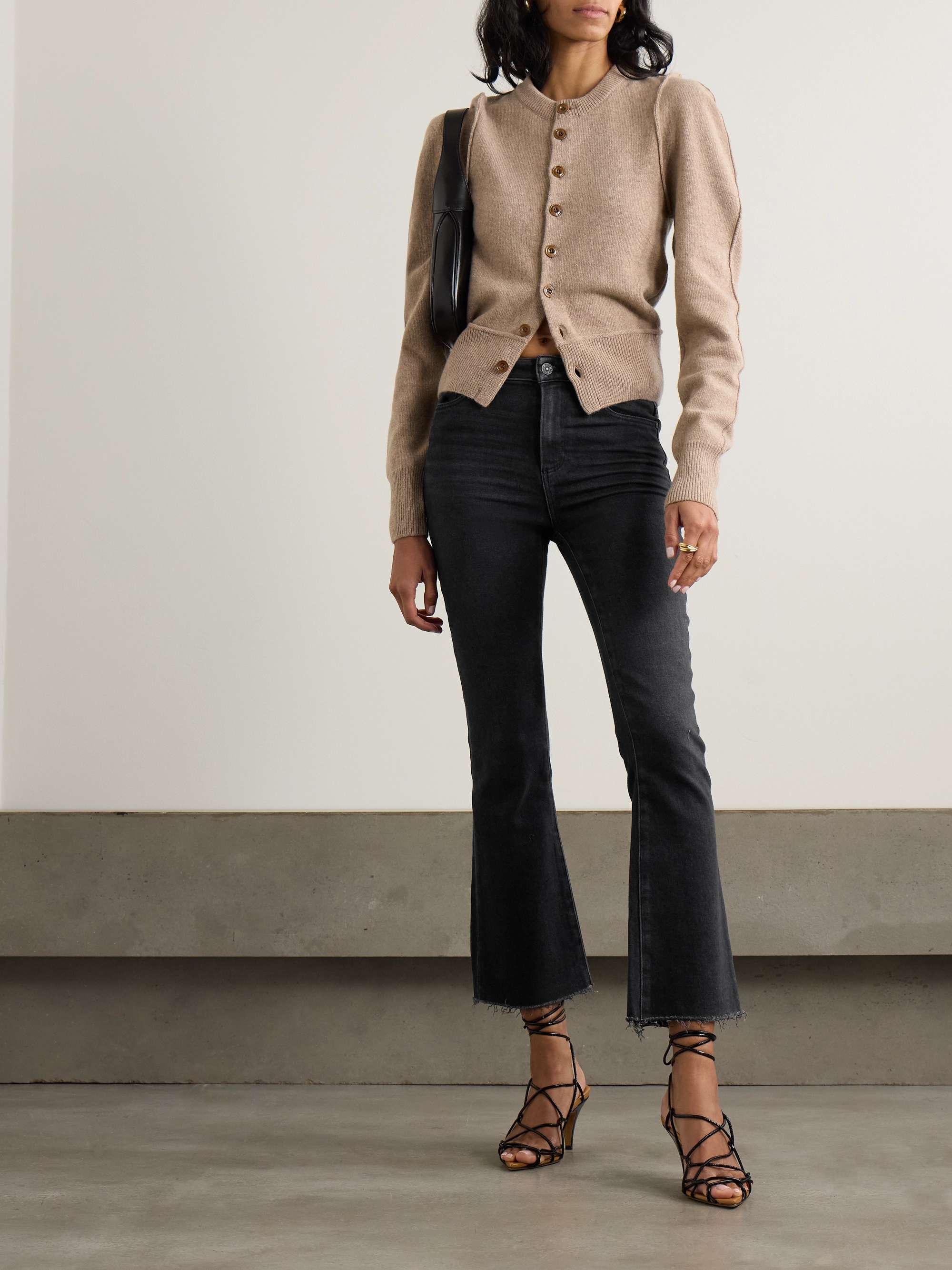 Claudine cropped high-rise flared jeans view