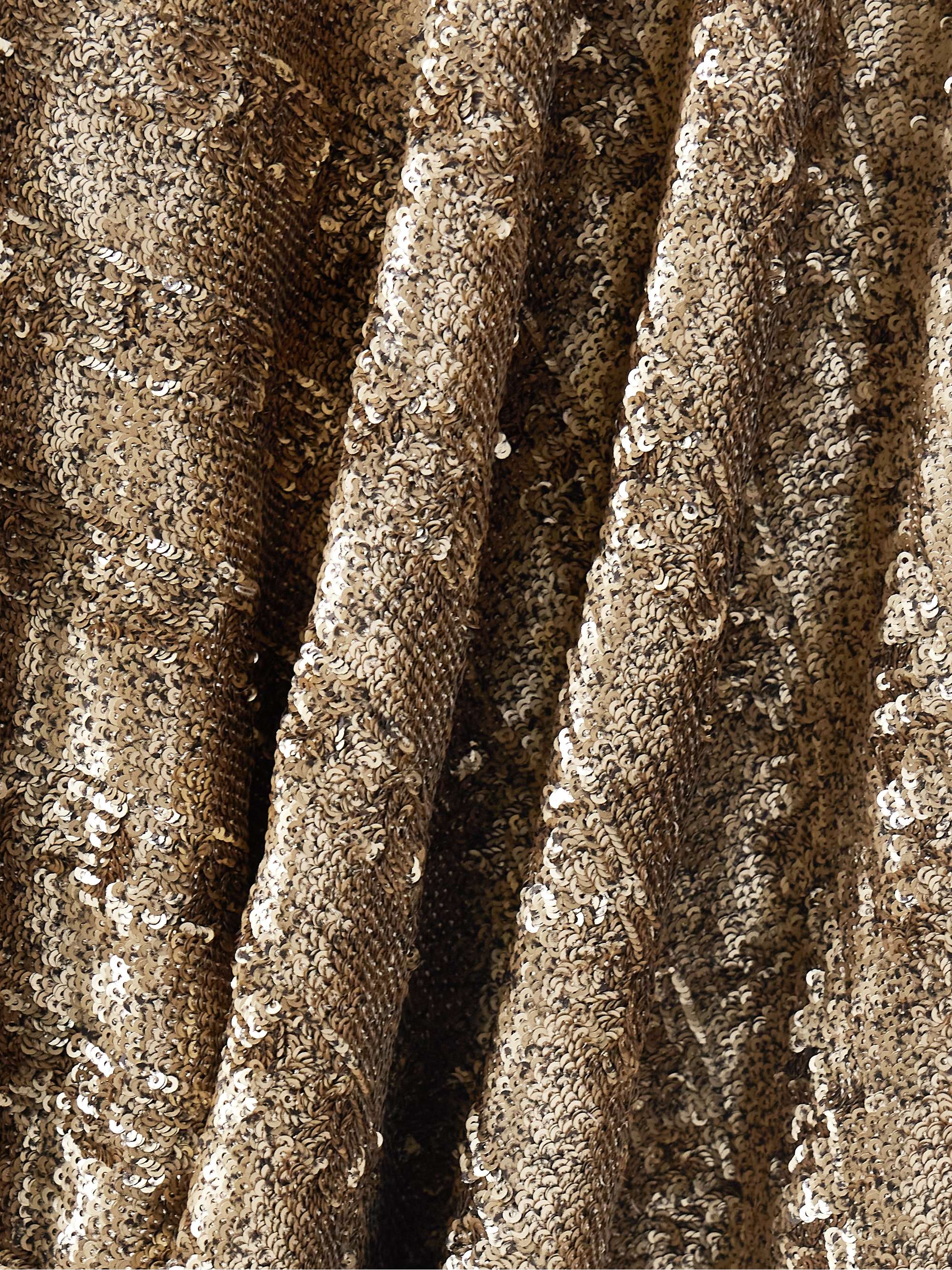 Eternity one-sleeve fringed sequined satin mini dress view
