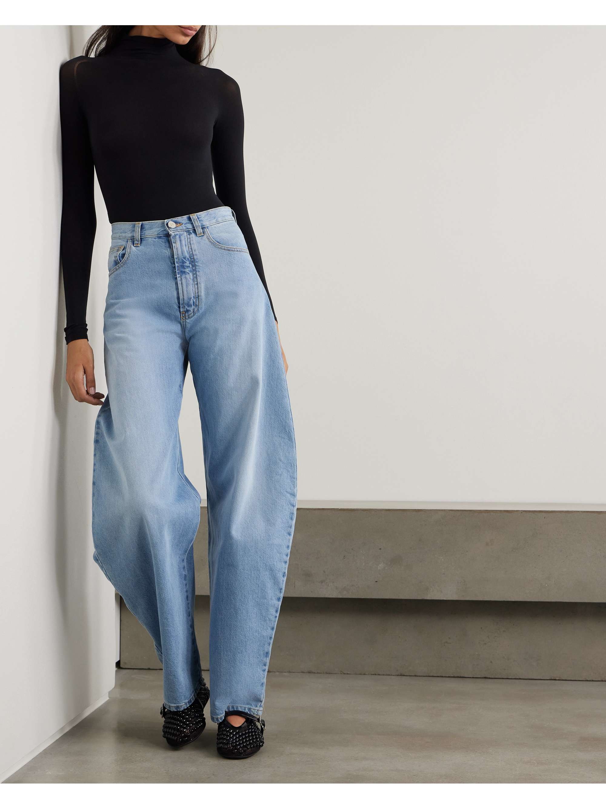 Jersey turtleneck bodysuit view