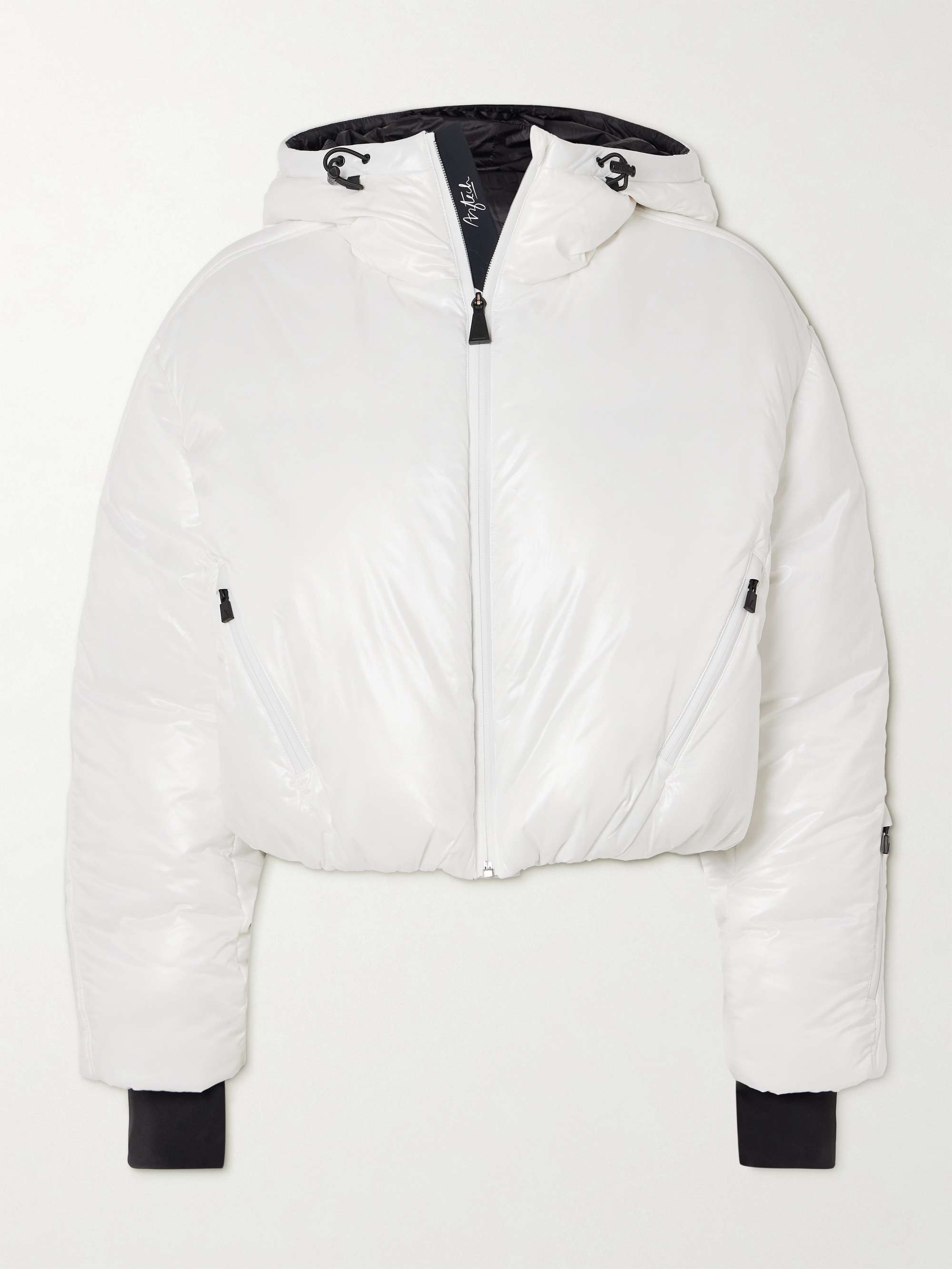 Daisy Nuke hooded padded metallic down ski jacket hero visual