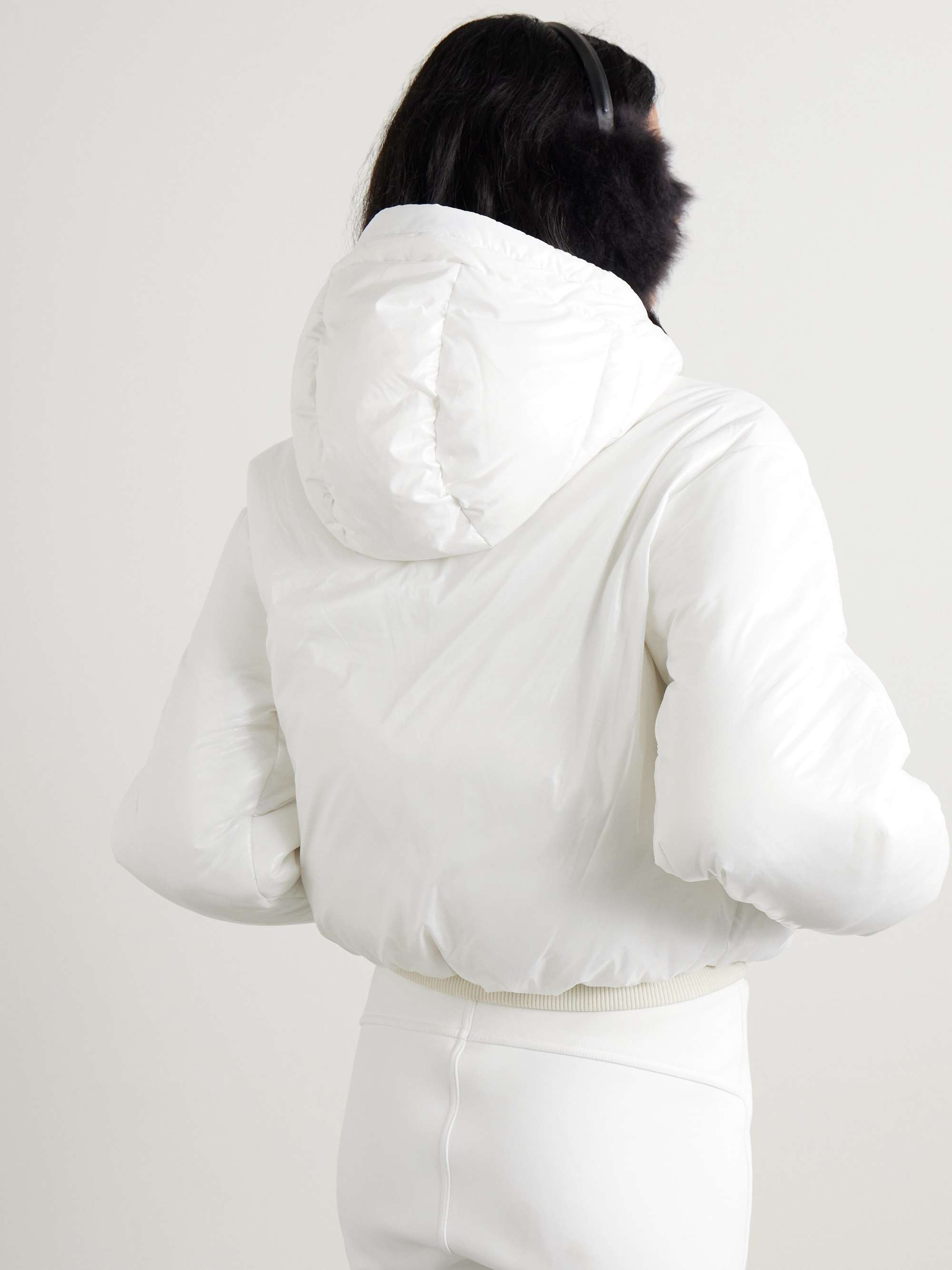 Daisy Nuke hooded padded metallic down ski jacket view