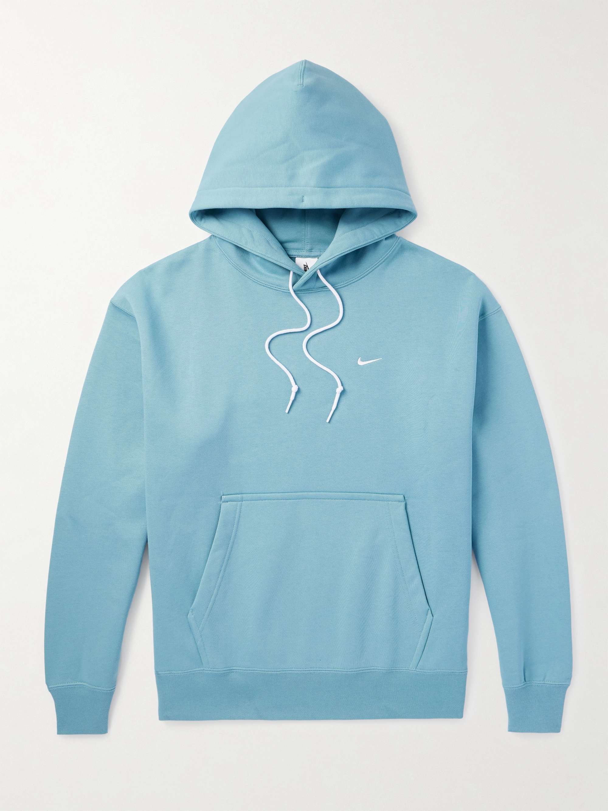 Solo Swoosh Logo-Embroidered Cotton-Blend Jersey Hoodie hero visual