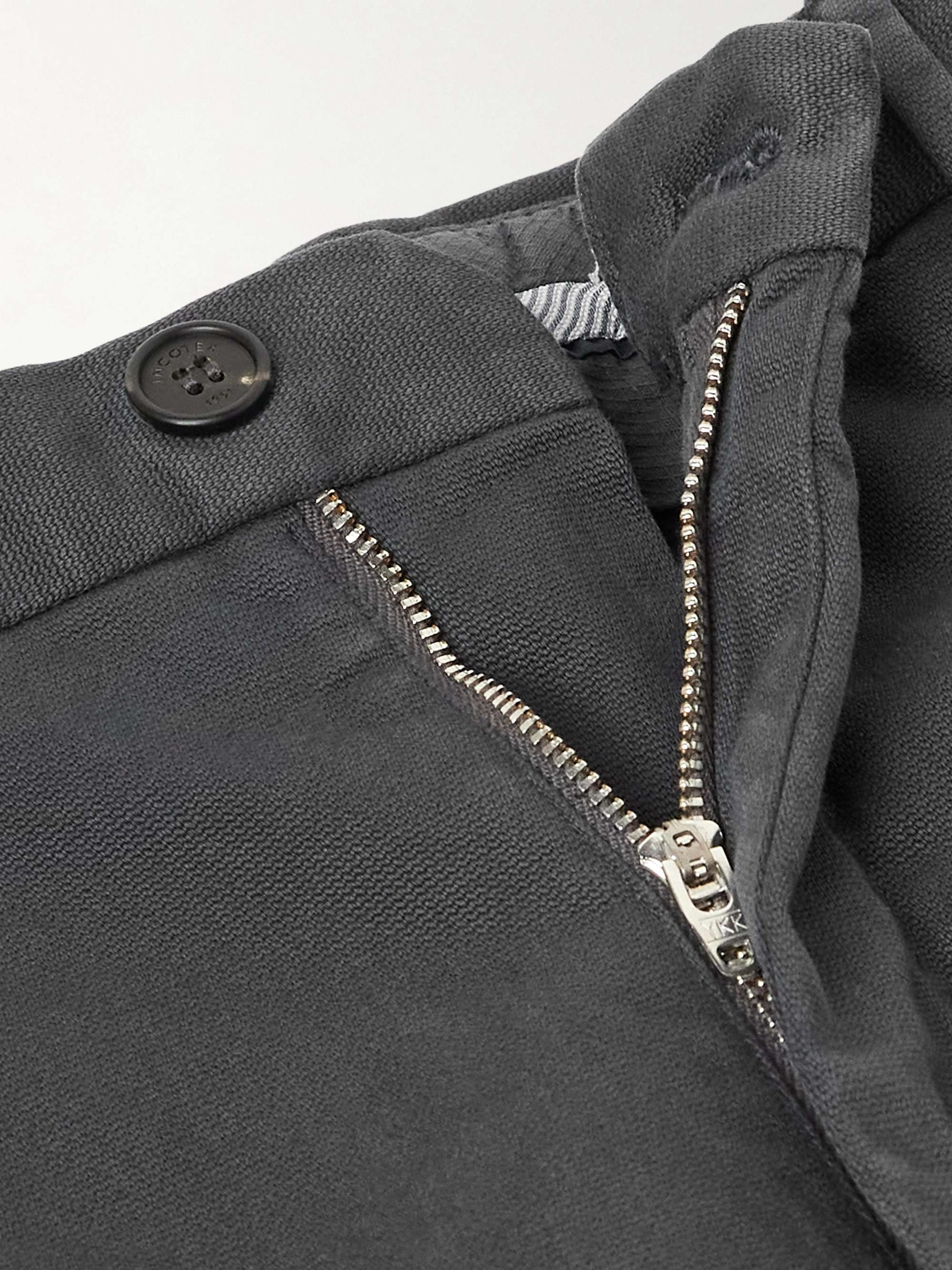 Venezia 1951 Slim-Fit Pleated Stretch-Cotton Trousers view