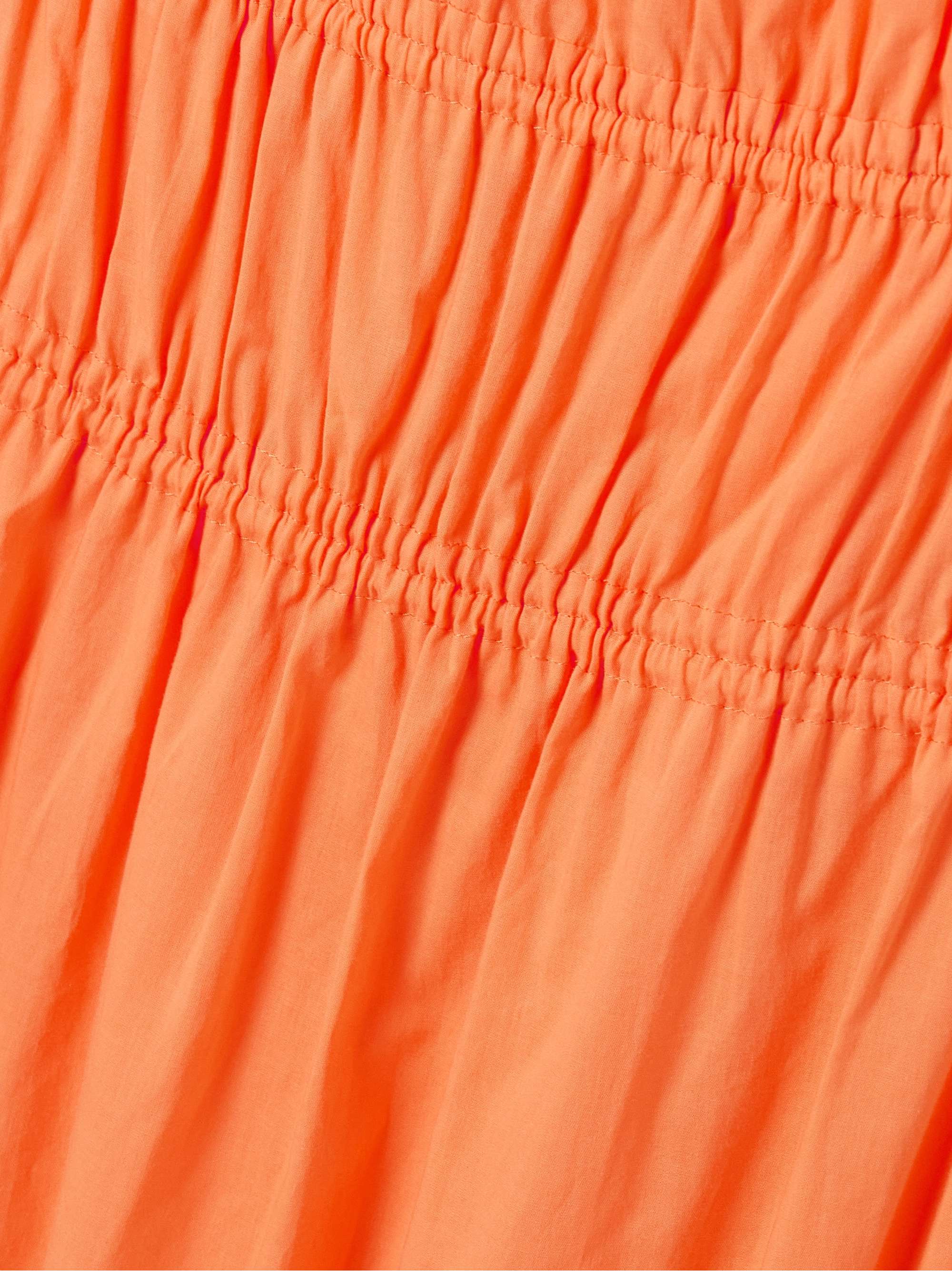 Gathered tiered organic cotton-poplin maxi dress view