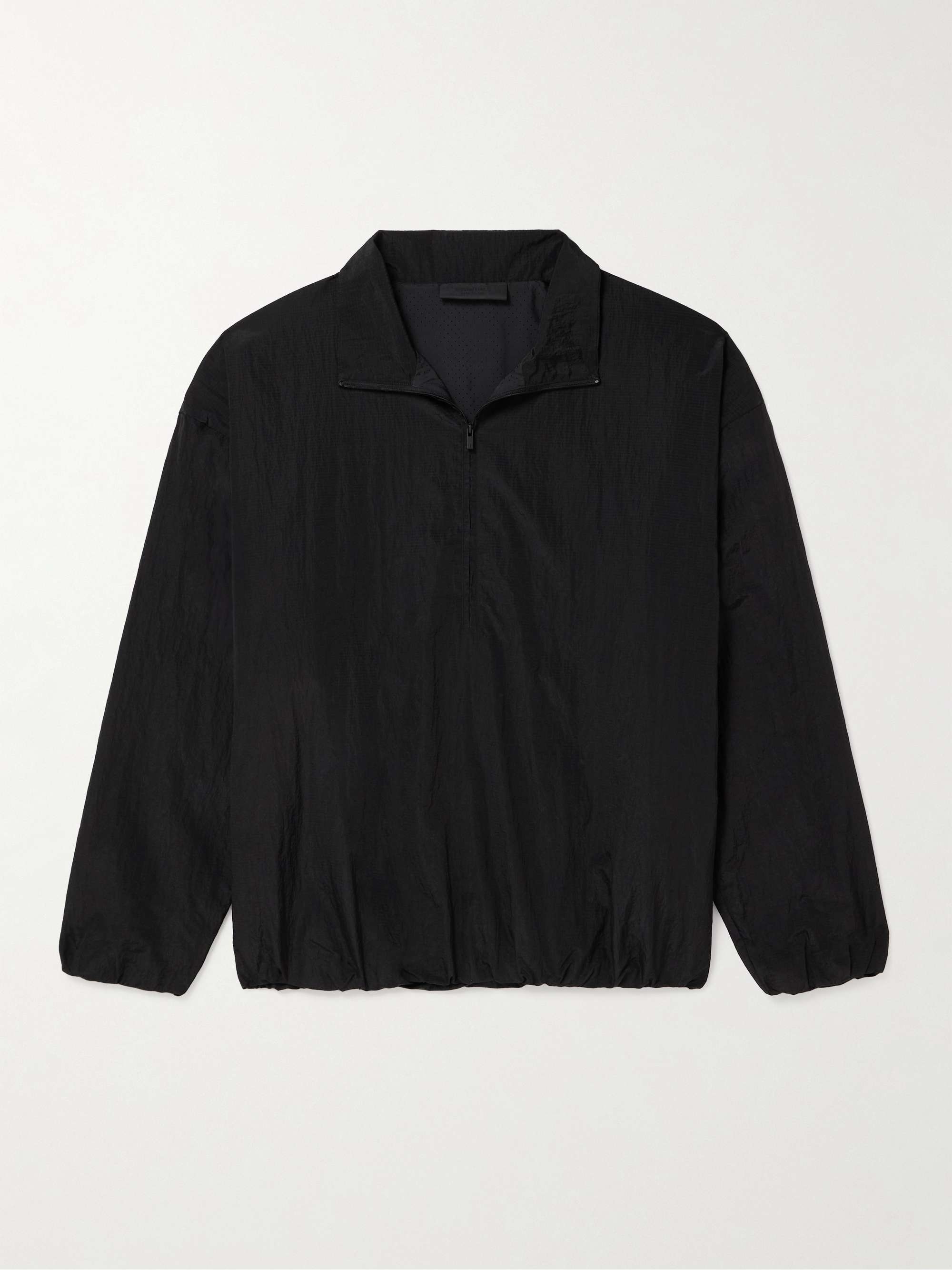 Panelled Crinkled Nylon-Ripstop Half-Zip Jacket hero visual