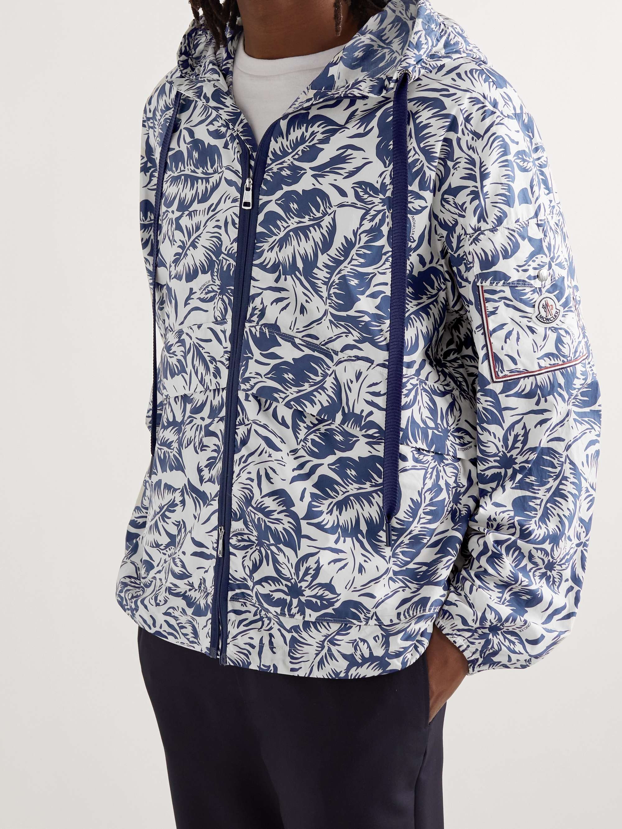 Ebizo Logo-Appliquéd Printed Cotton Hooded Jacket view