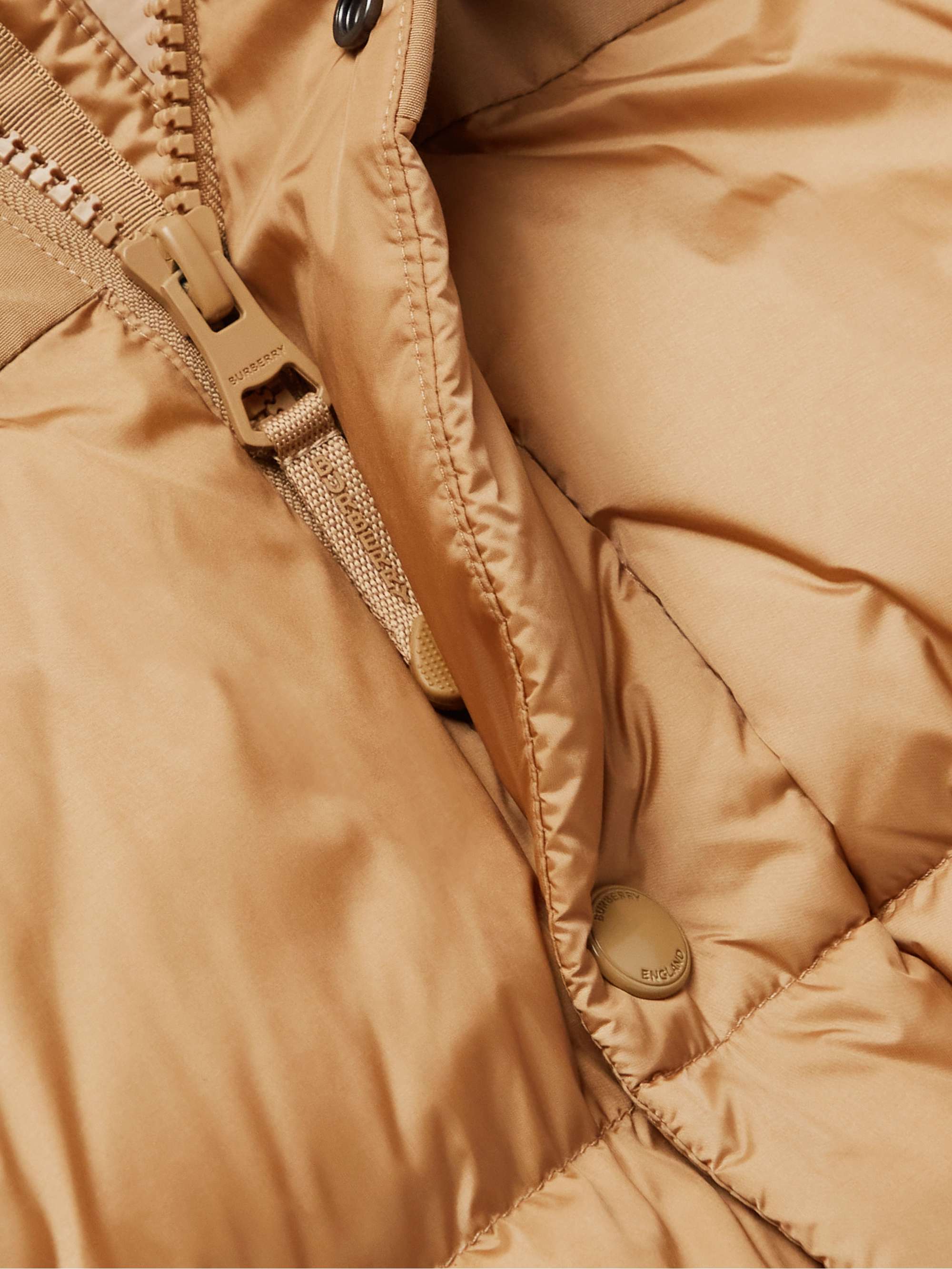 Convertible Logo-Appliquéd Quilted Shell Hooded Down Jacket view