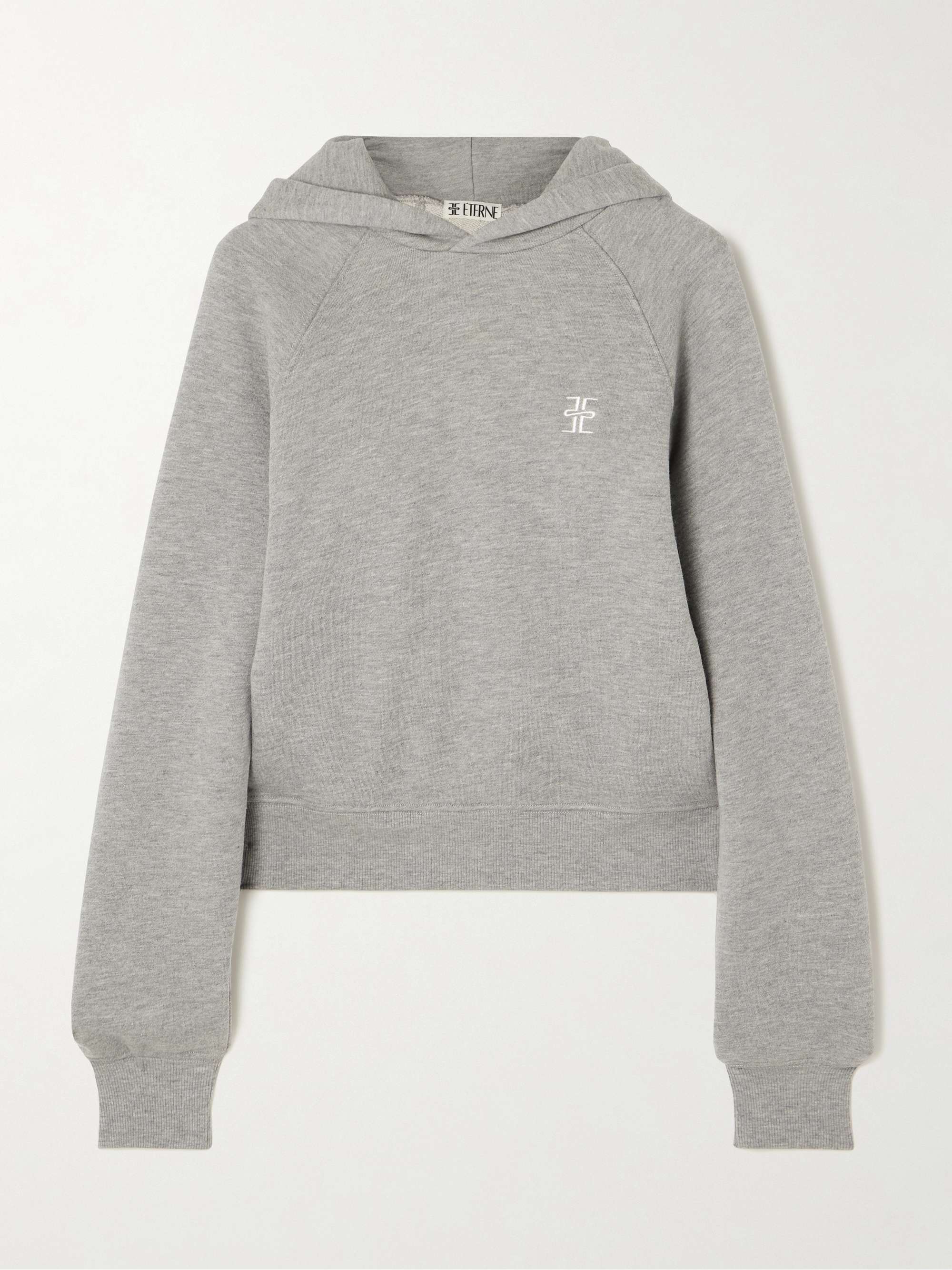 Embroidered cotton-blend hoodie hero visual
