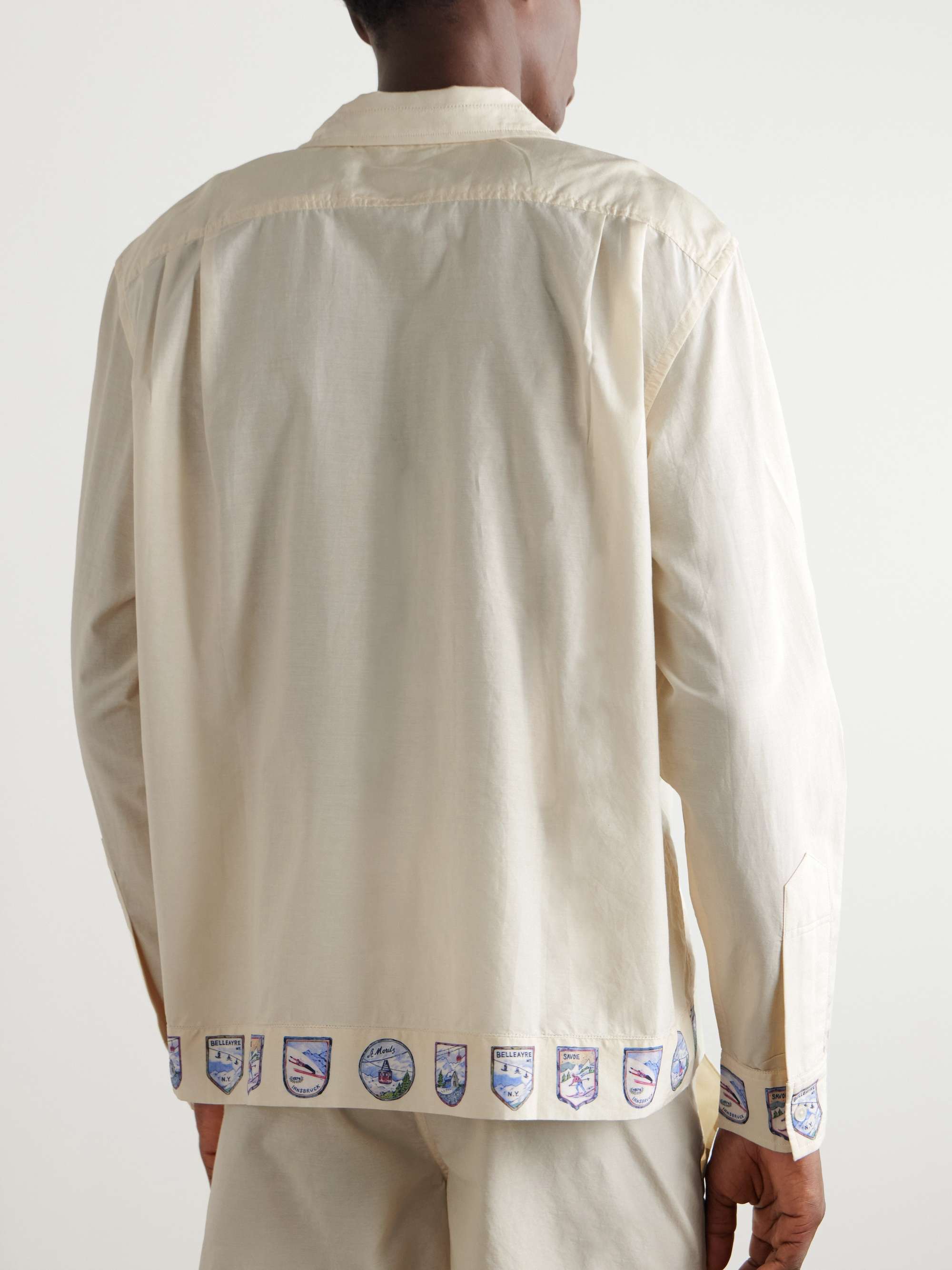 Ski Season Camp-Collar Printed Cotton and Silk-Blend Shirt view