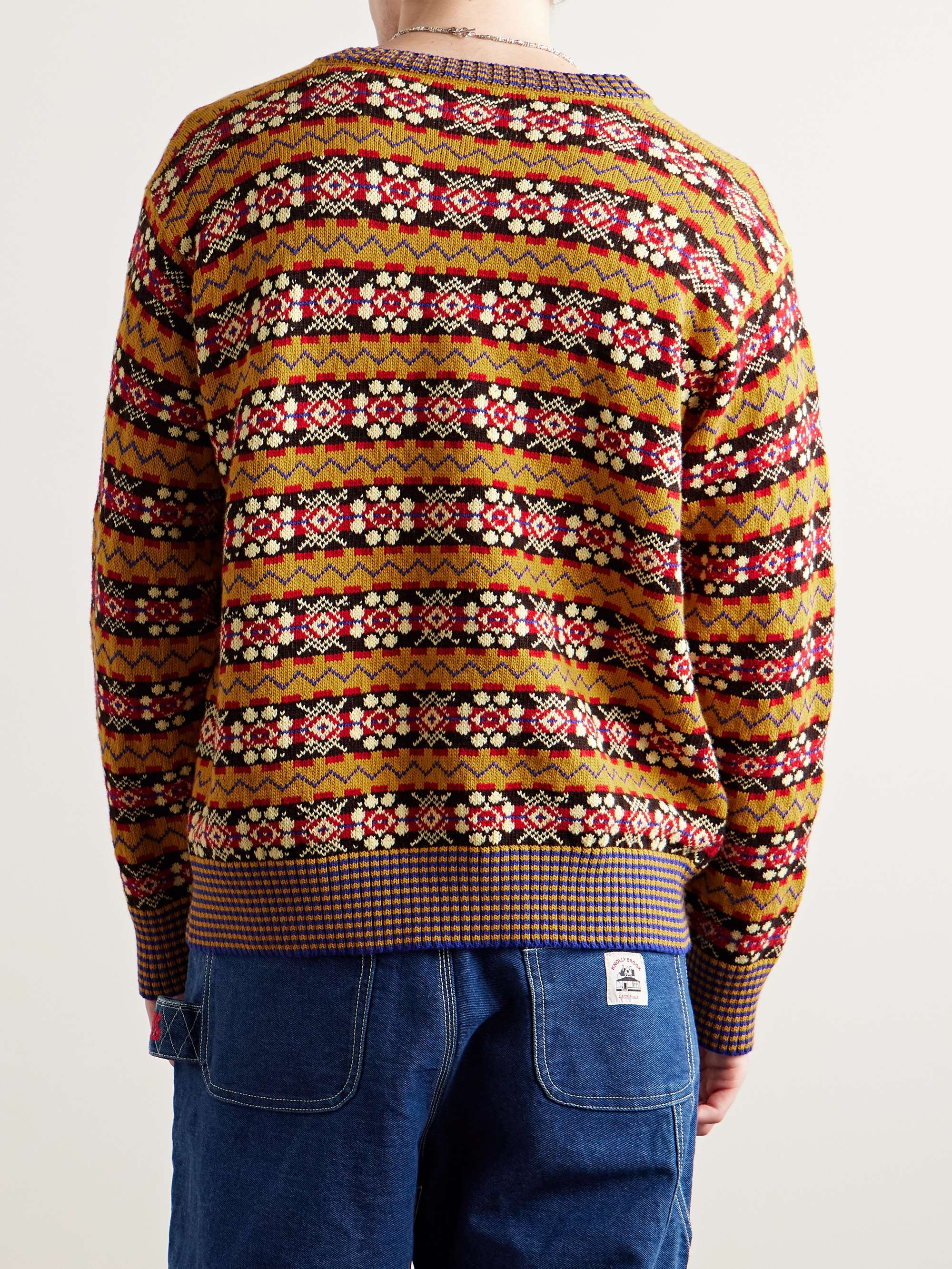 Bracken Jacquard-Knit Pima Cotton Sweater view