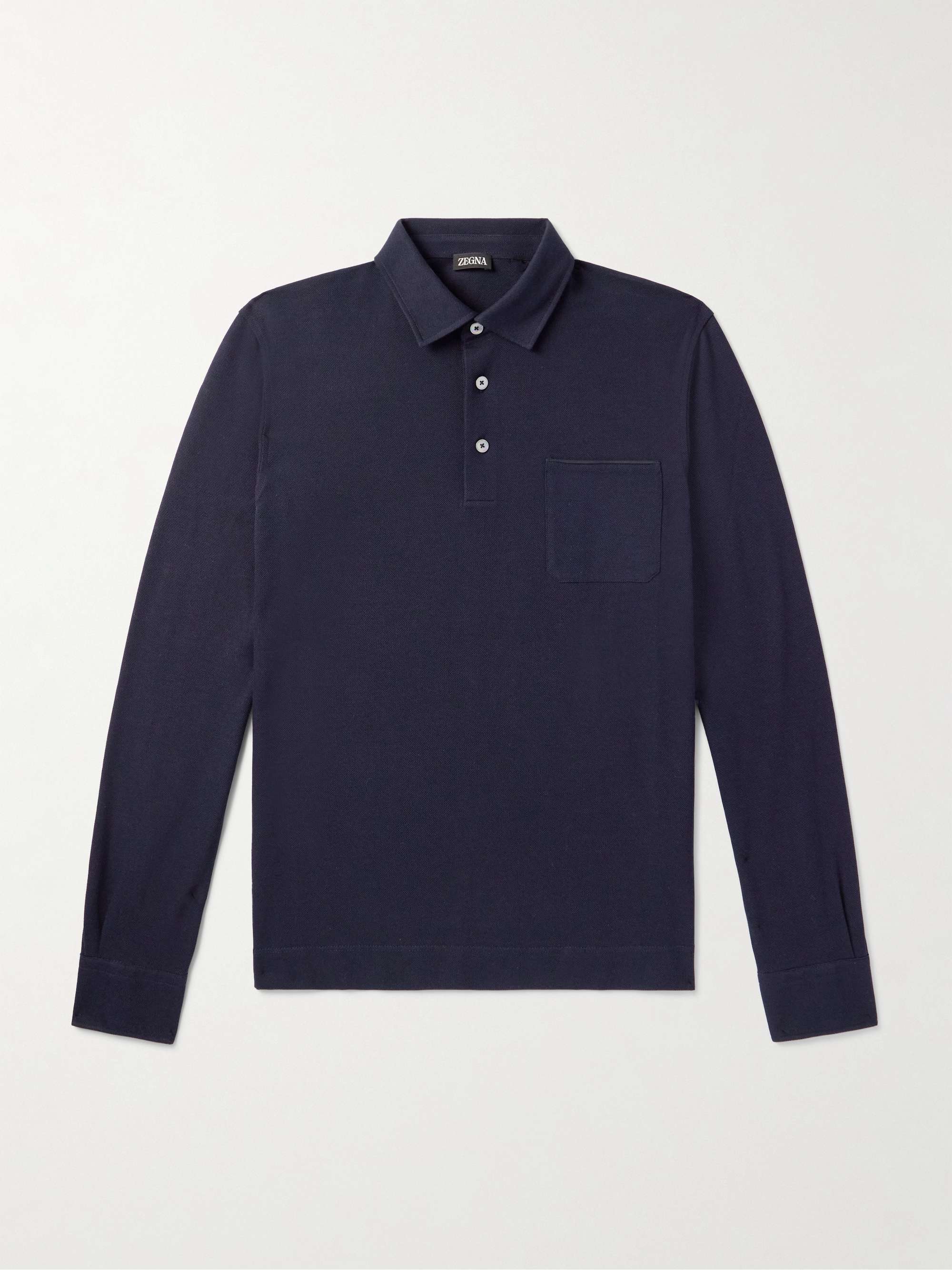 Logo-Appliquéd Cotton-Piqué Polo Shirt hero visual