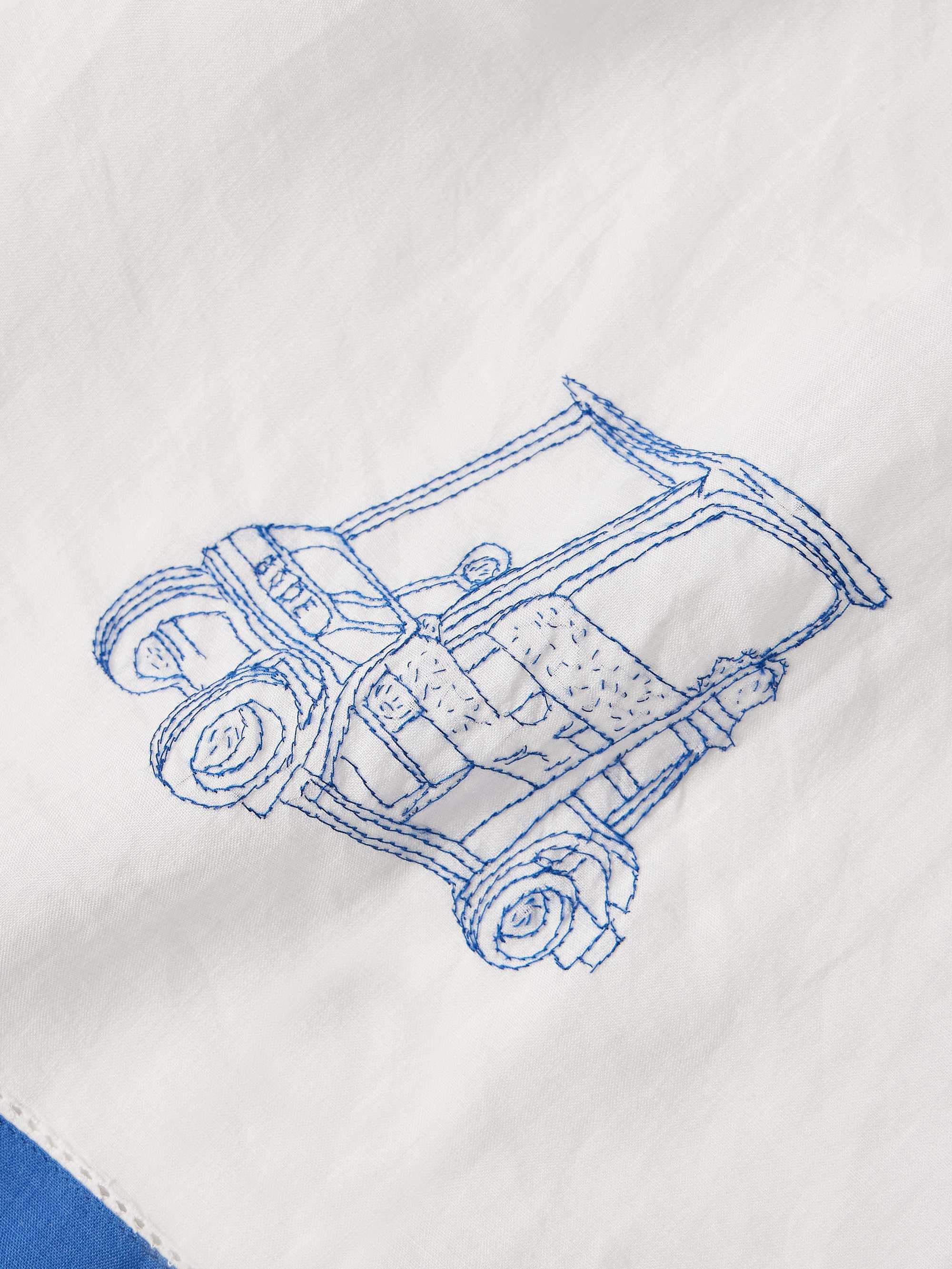 Club Champion Camp-Collar Embroidered Linen Shirt view