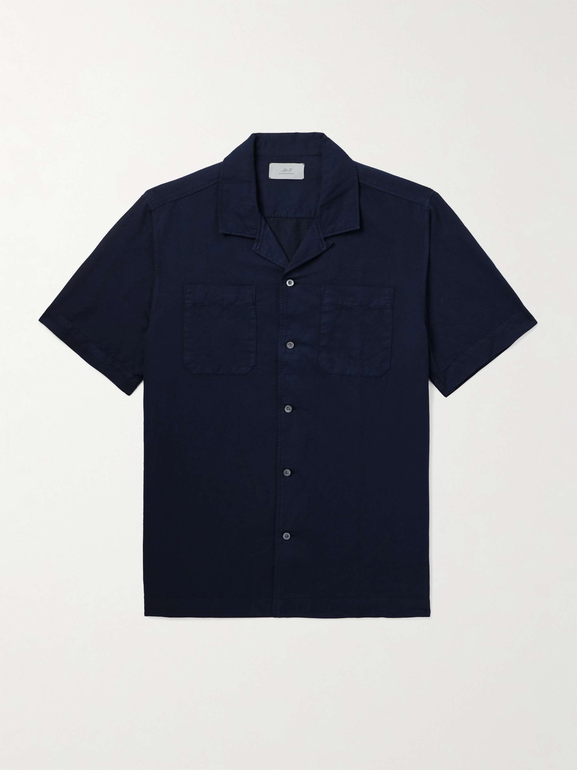Michael 2 Convertible-Collar Cotton and Linen-Blend Twill Shirt hero visual