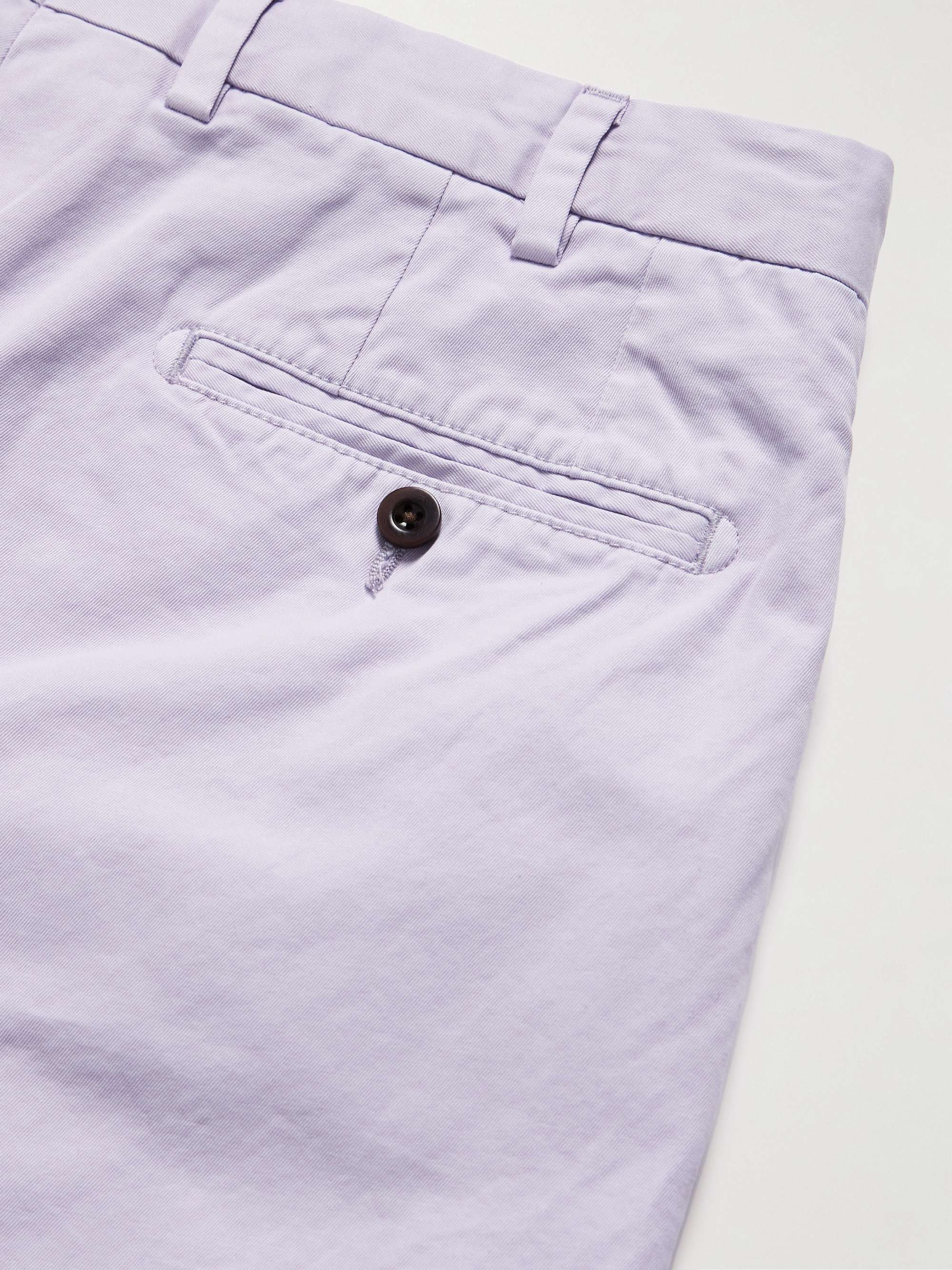 Slim-Fit Straight-Leg Garment-Dyed Cotton-Twill Shorts view