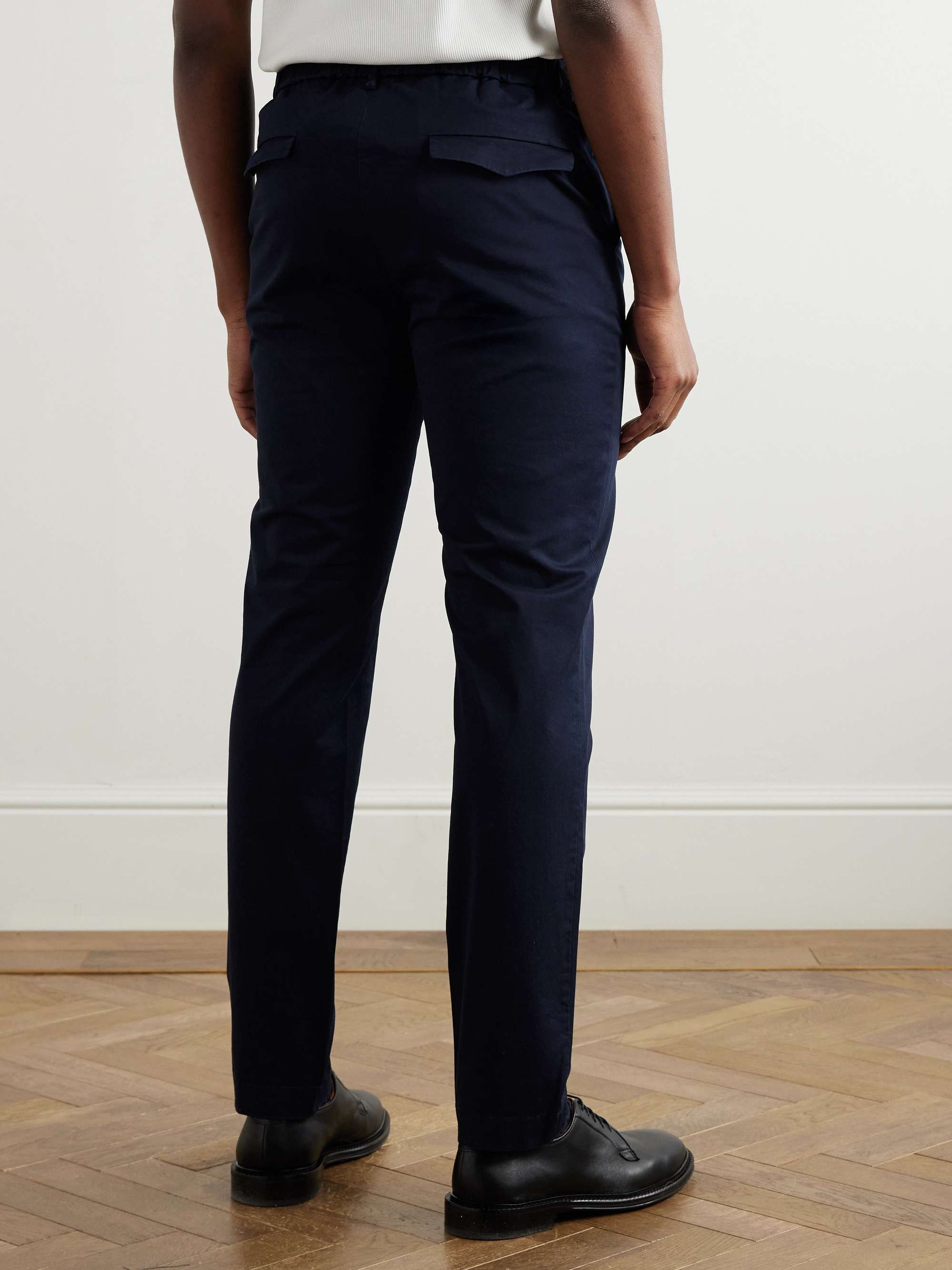 Pinco Slim-Fit Straight-Leg Stretch-Cotton Twill Trousers view