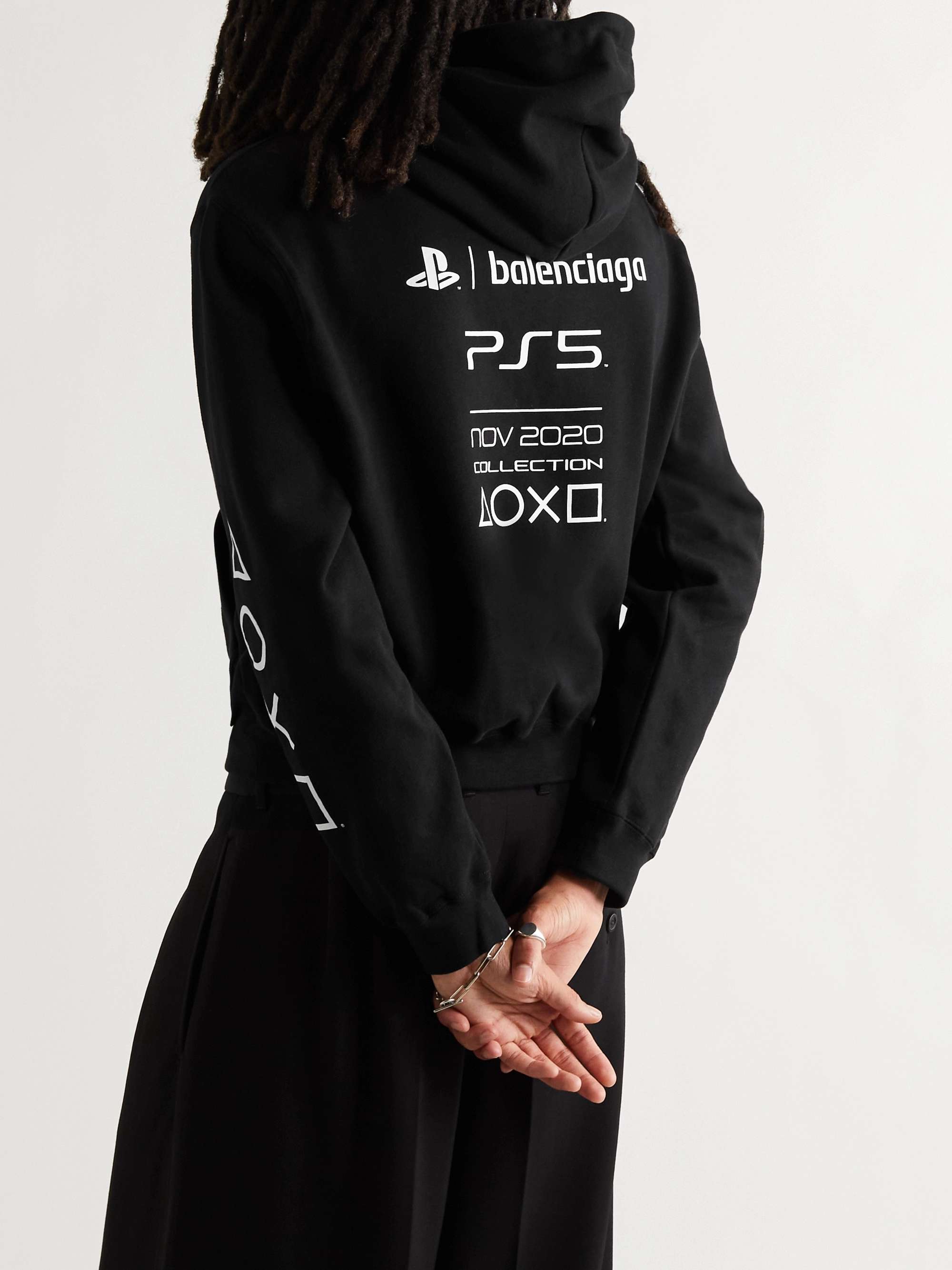 + PlayStation Printed Cotton-Jersey Hoodie view