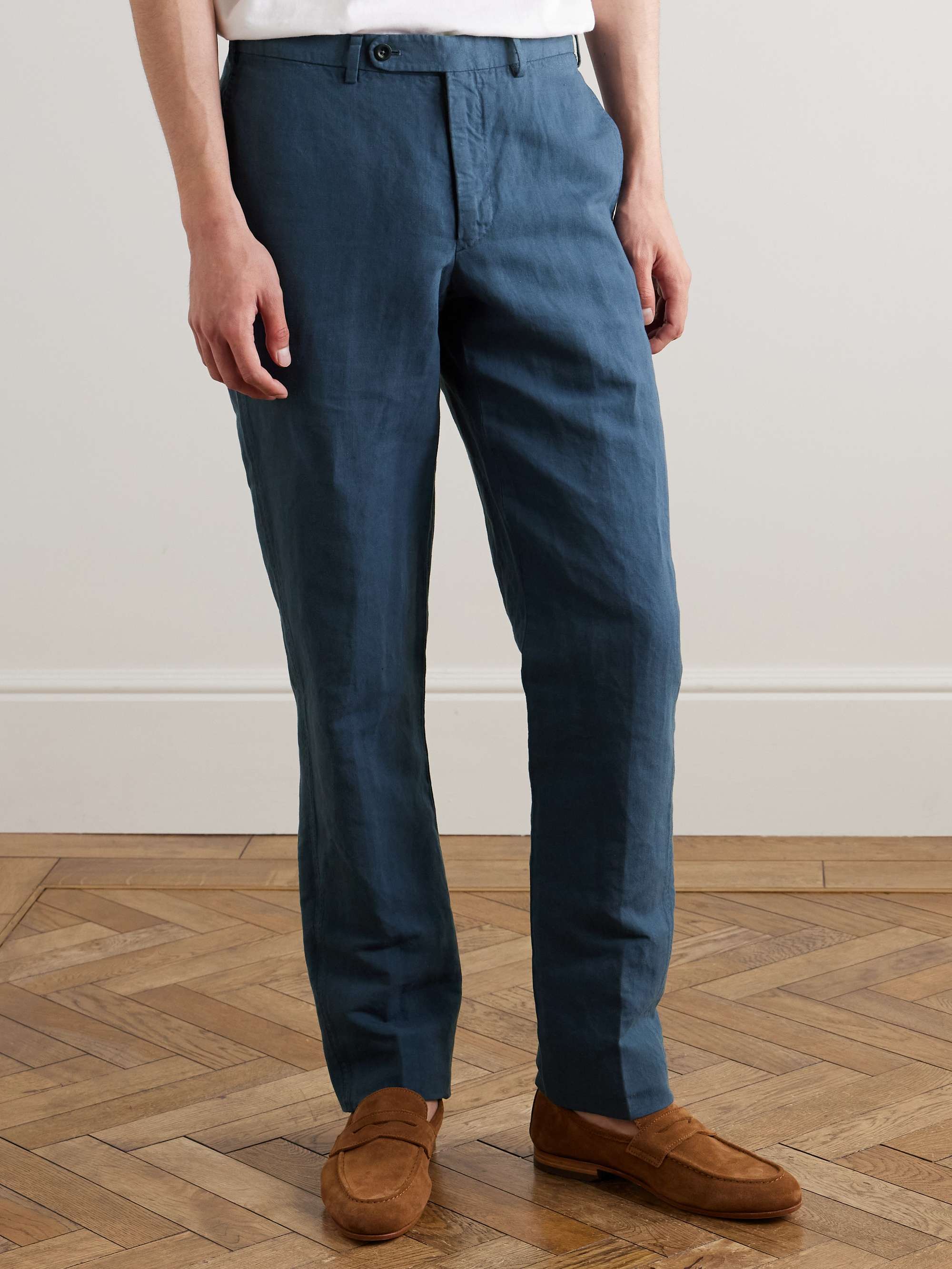 Sport Straight-Leg Hemp and Cotton-Blend Canvas Trousers view