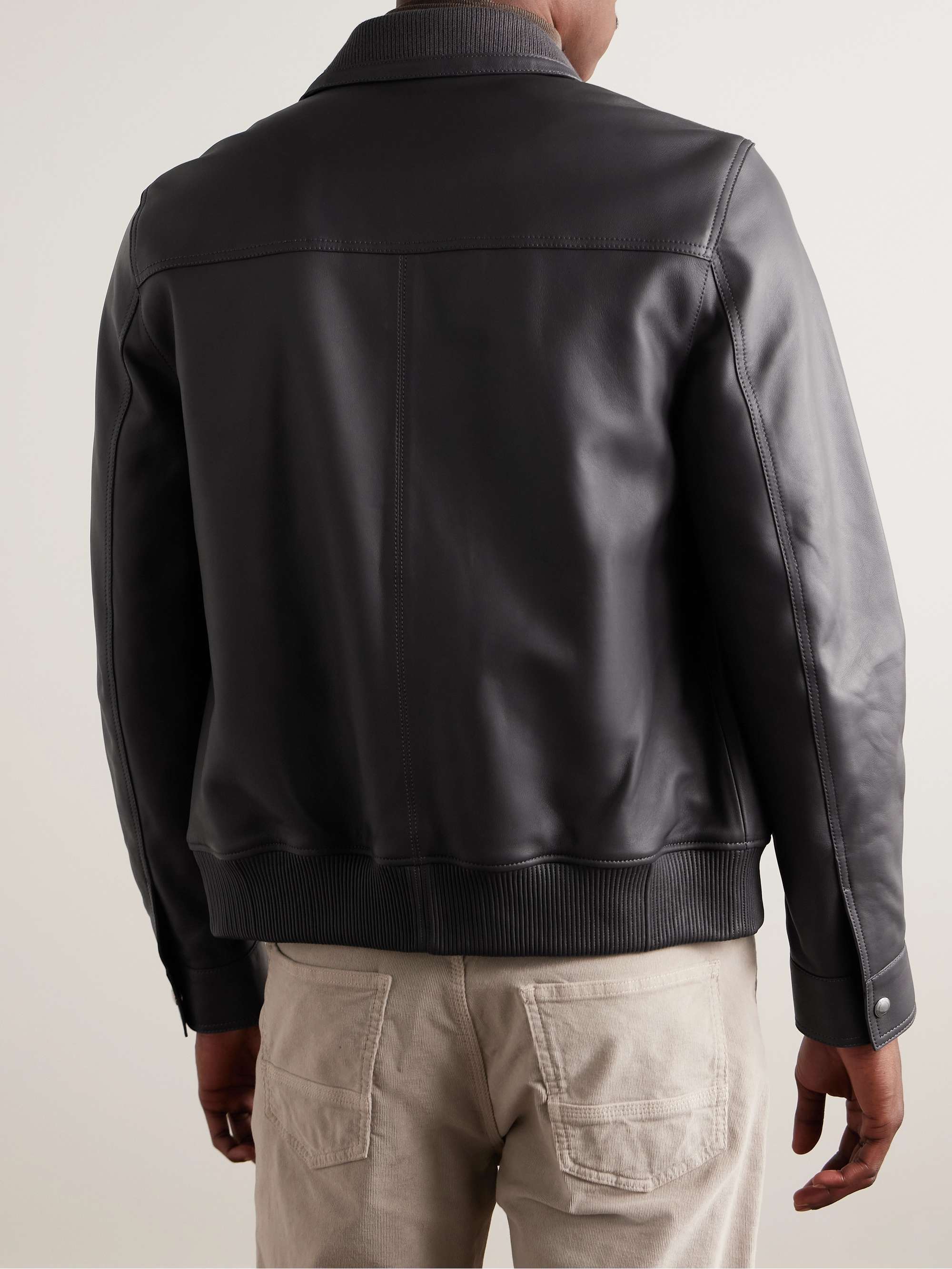 Leather Blouson Jacket view