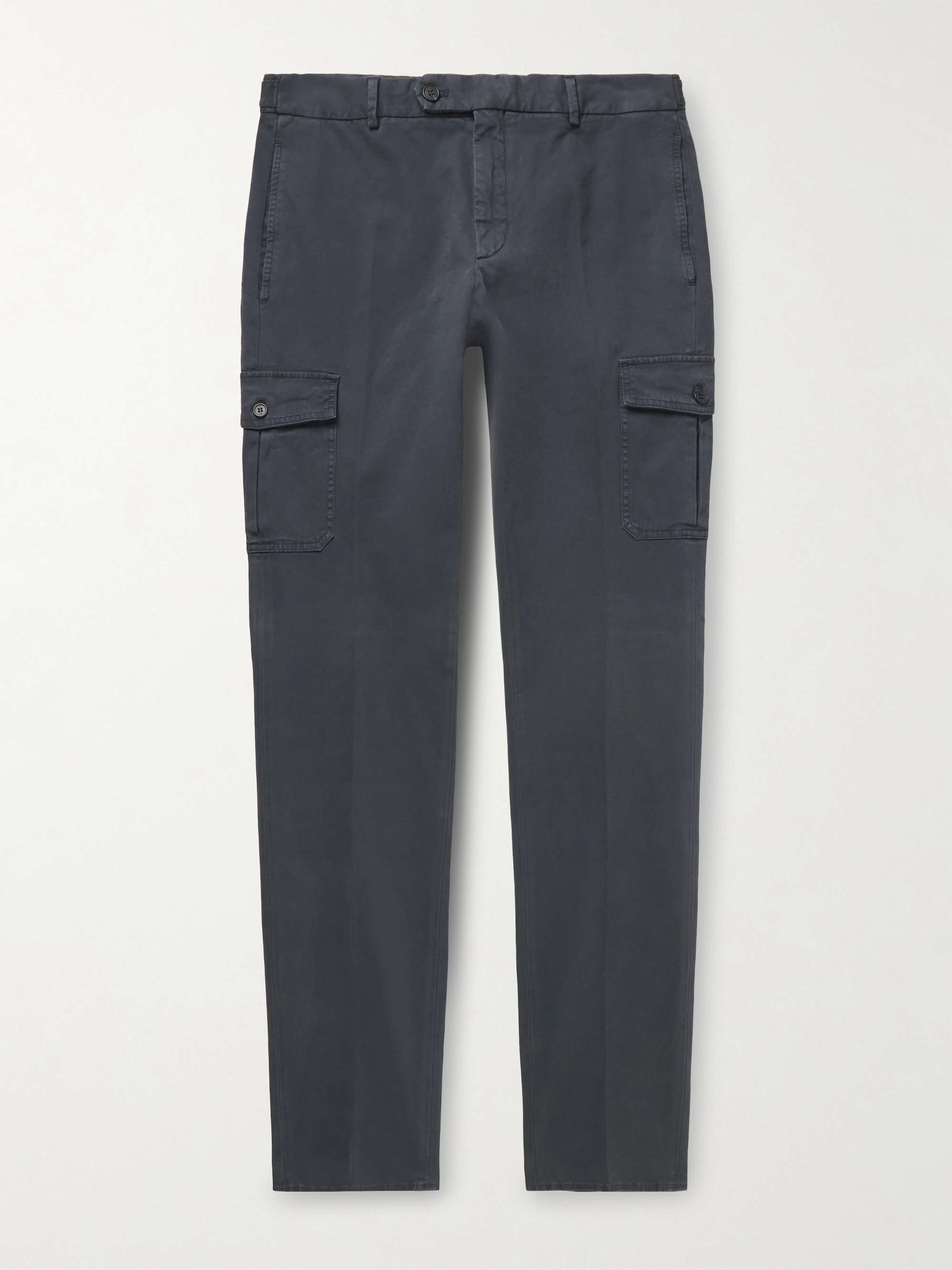 Venezia 1951 Slim-Fit Tapered Garment-Dyed Cotton-Blend Twill Cargo Trousers hero visual
