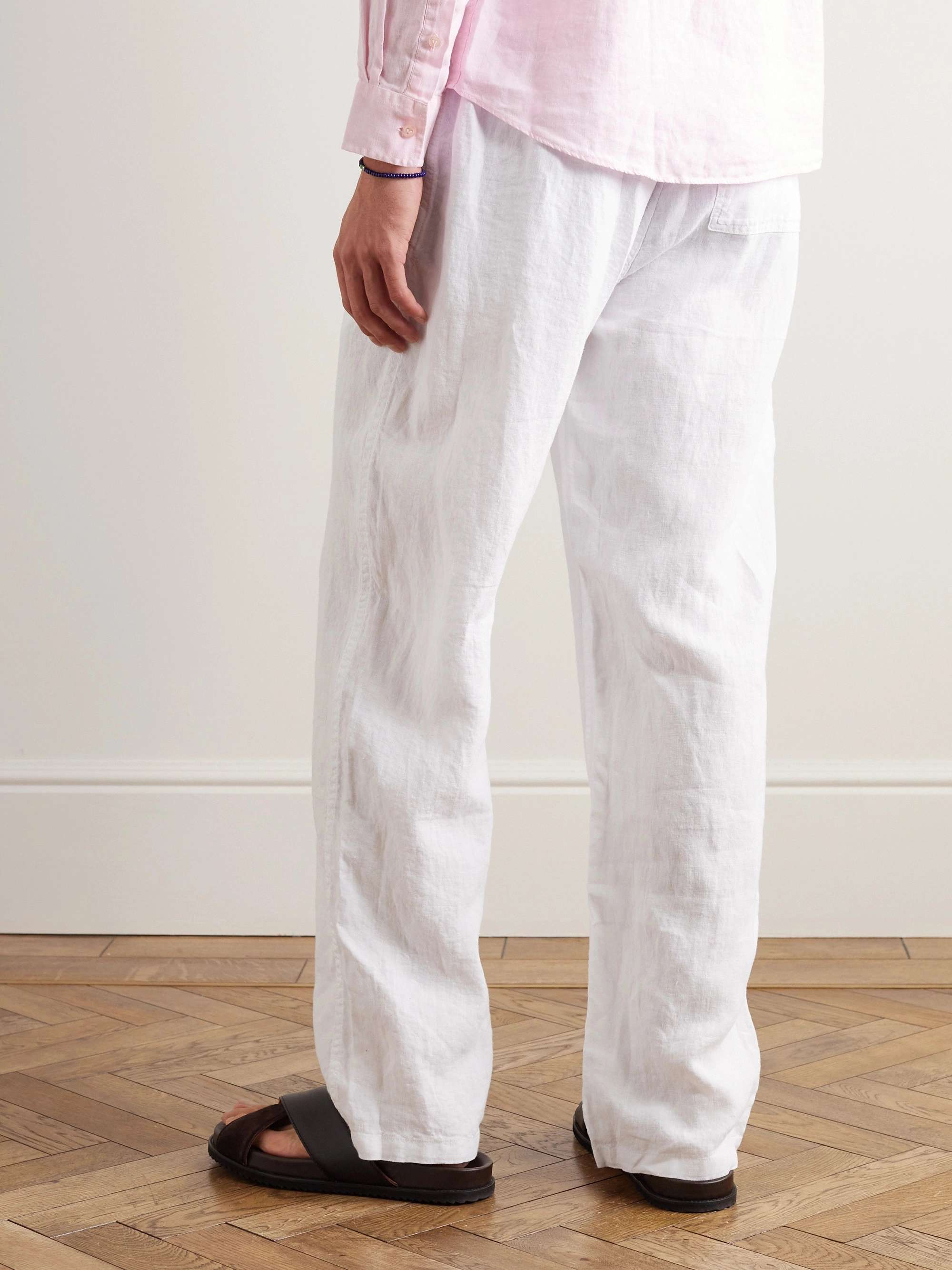 Pacha Wide-Leg Linen Drawstring Trousers view