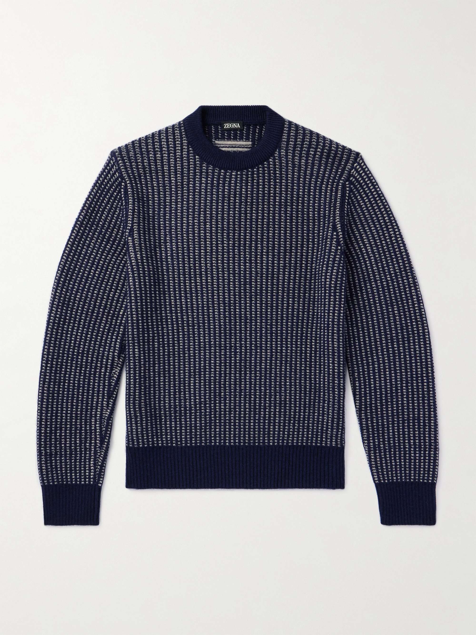 Waffle-Knit Cashmere, Mohair and Silk-Blend Sweater hero visual