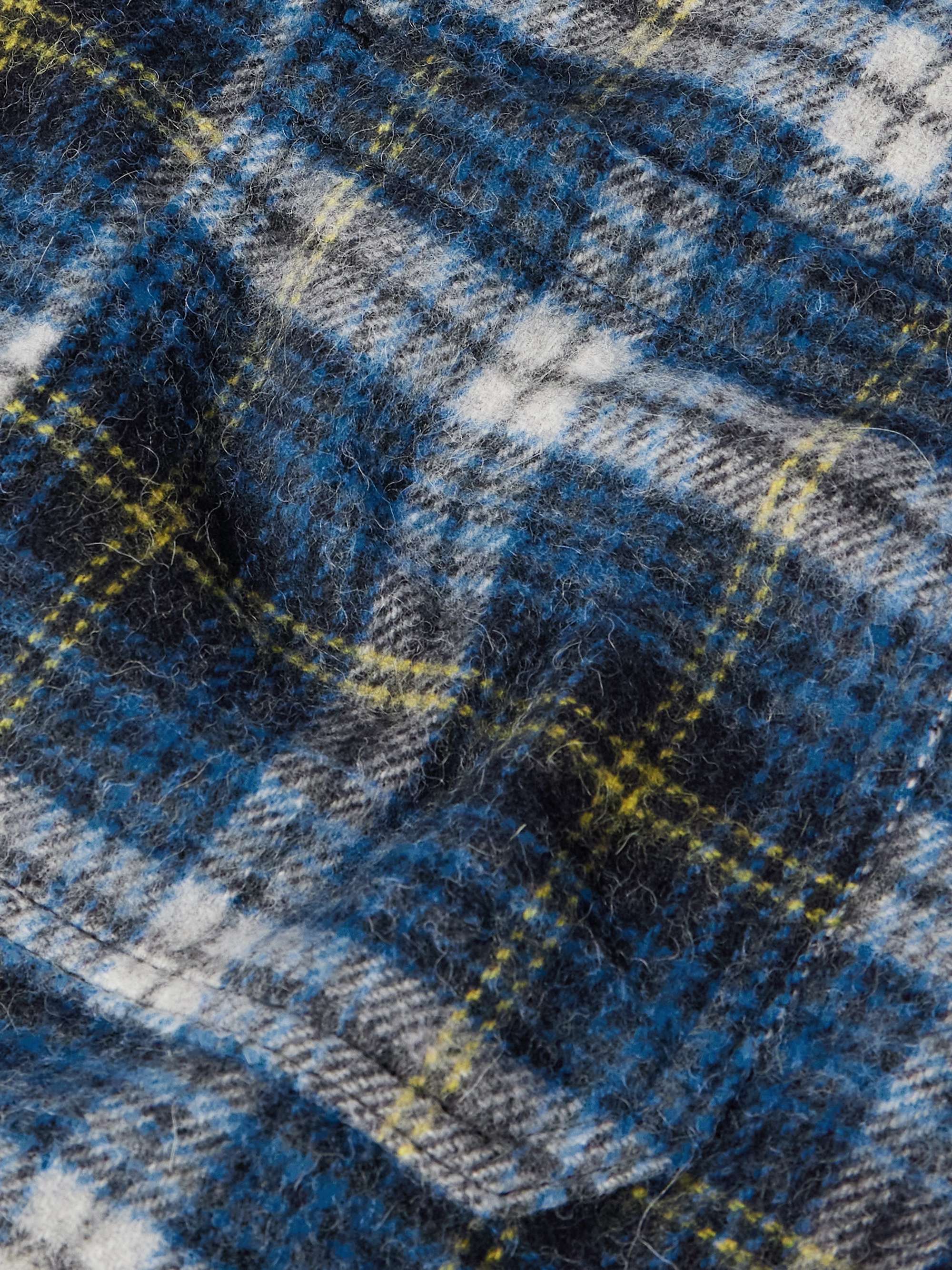 Freedom Checked Brushed Wool-Blend Overshirt view