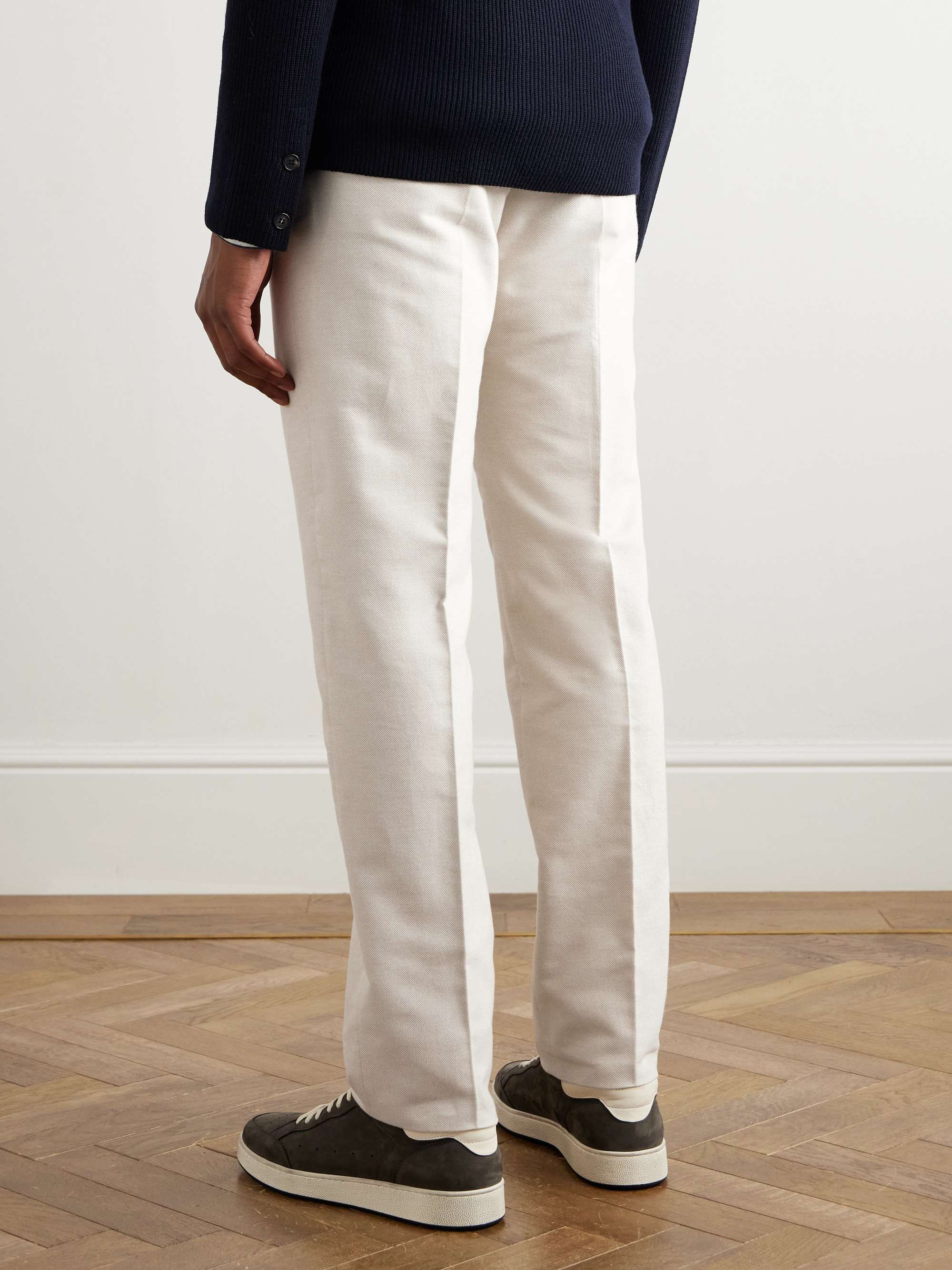Venezia 1951 Straight-Leg Cotton-Twill Trousers view