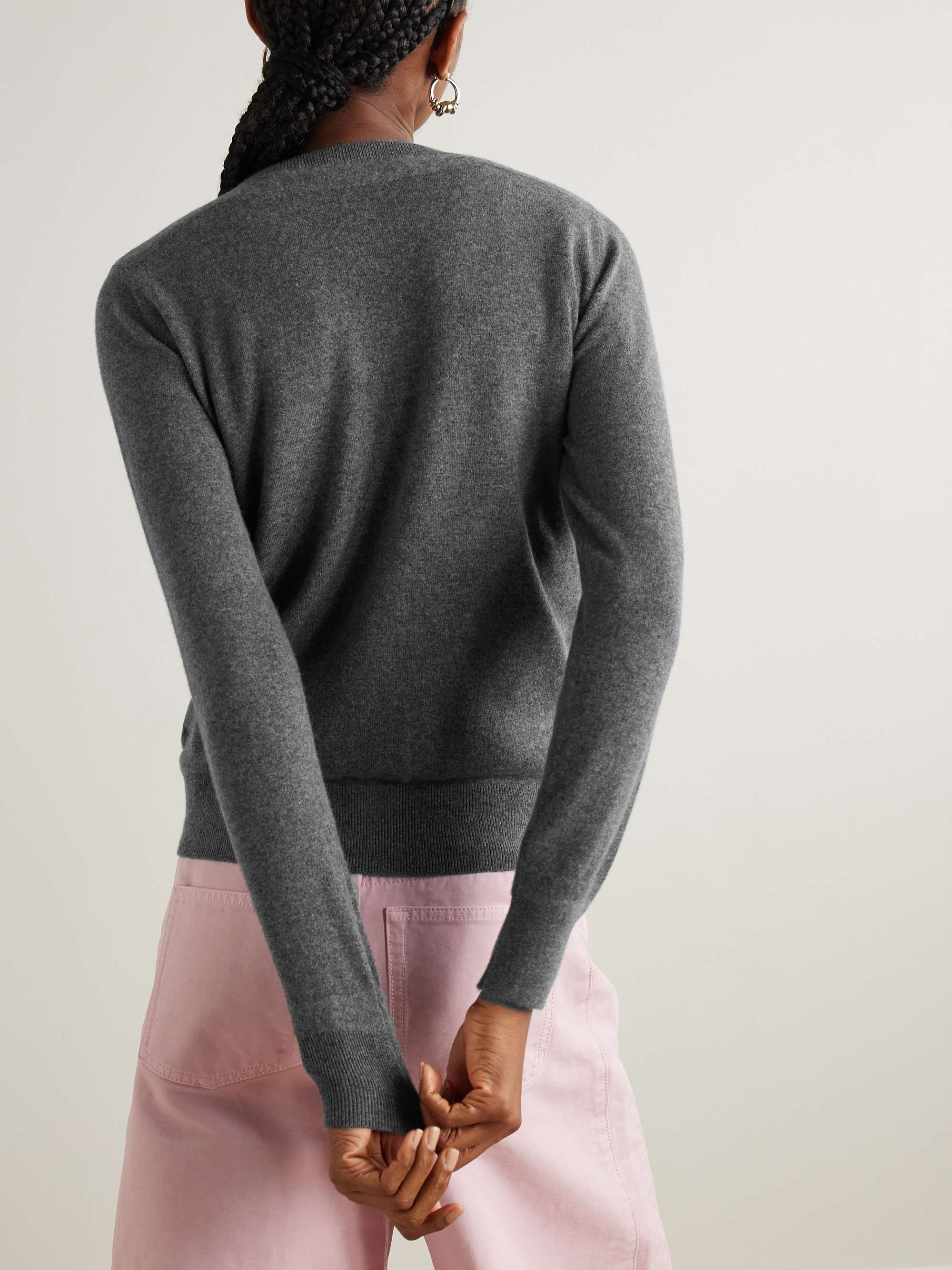 Organic cashmere tank and cardigan set view
