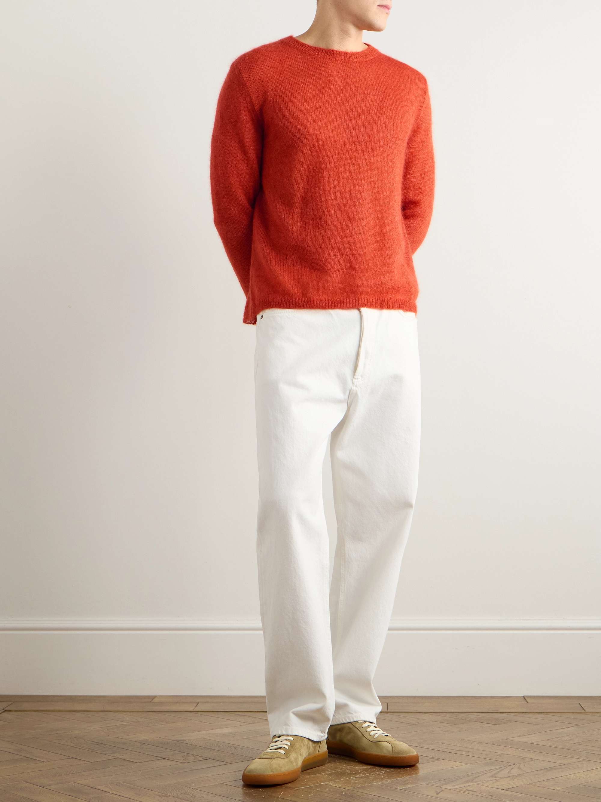 Leonard Ribbed Mohair and Silk-Blend Sweater view