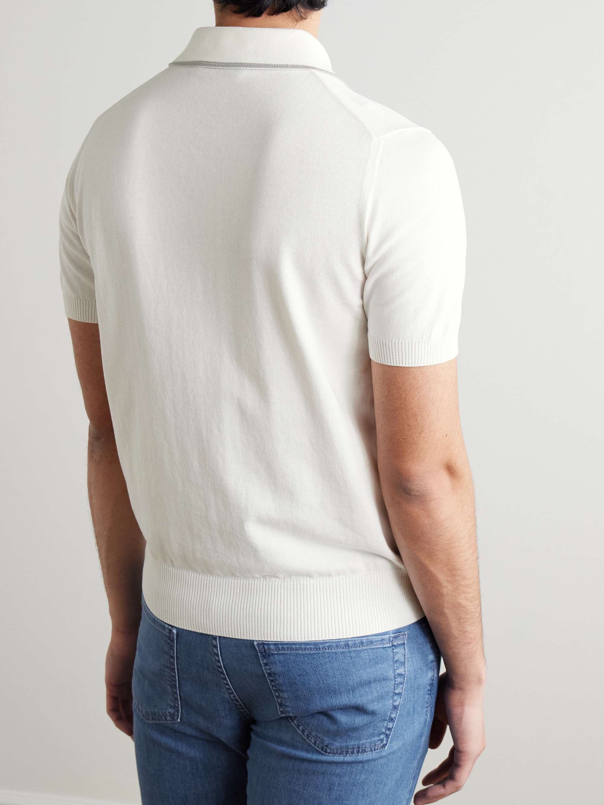 Slim-Fit Cotton Polo Shirt view