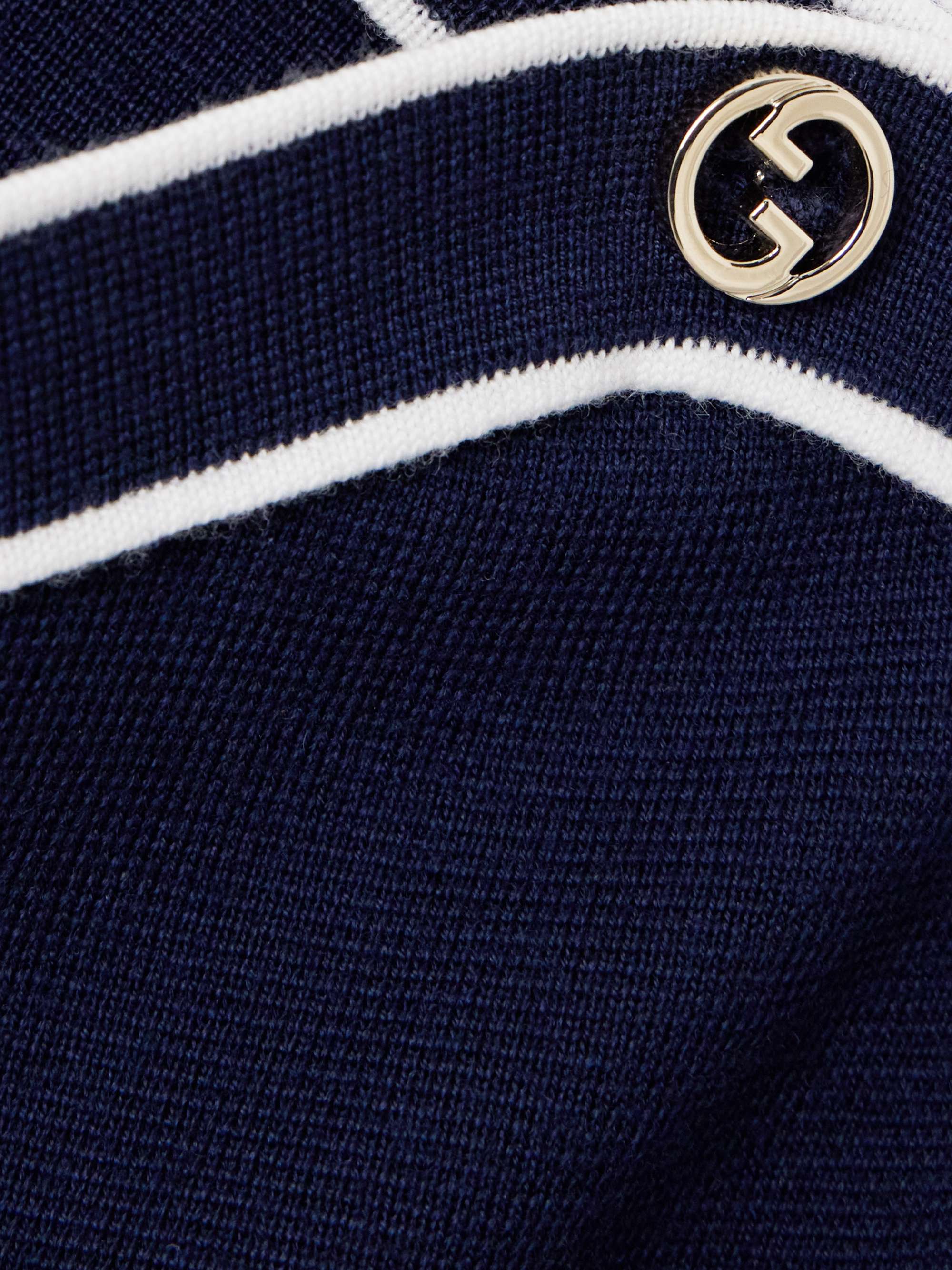 Piped wool sweater view